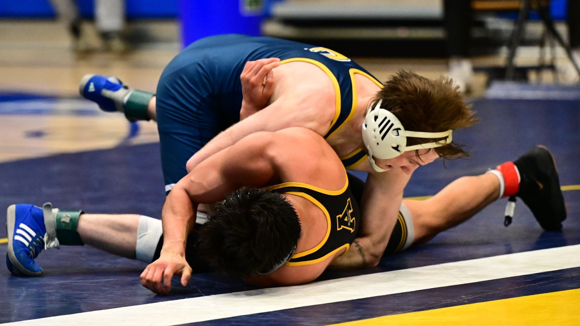 Hunter Mason completes a takedown with 20 seconds remaining to get the win over App State