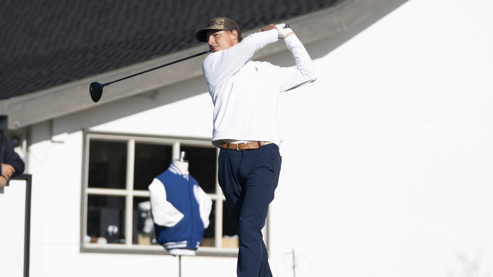 Evan Rogers tees off to start the Western Intercollegiate