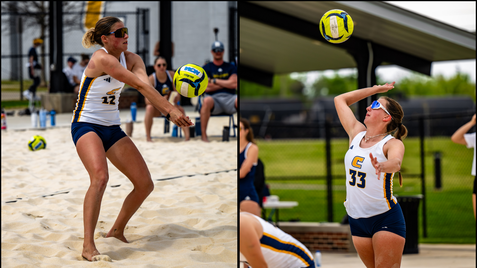 Beach Volleyball OVC Pair of the Week Graphic 4/8 (McKenna Faychak and Maddie Lecik)