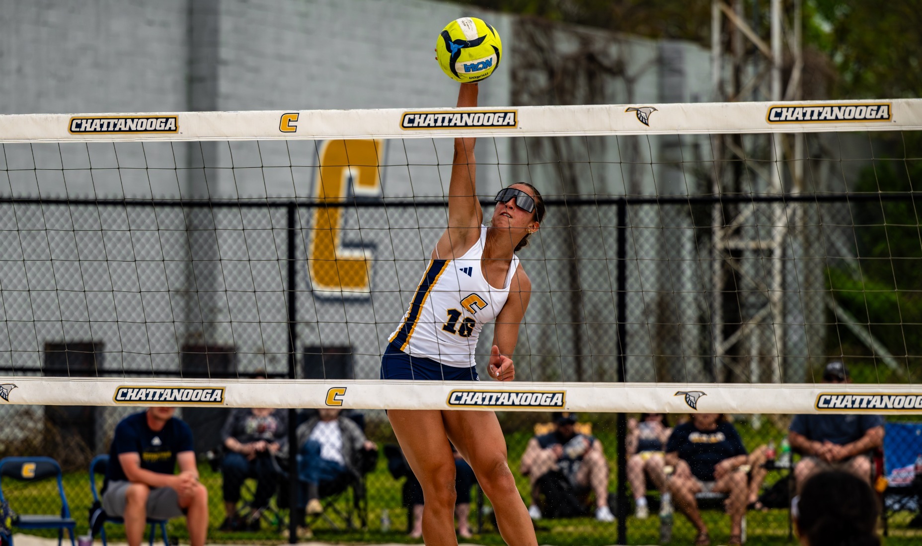 Julia Lawrence with the spike