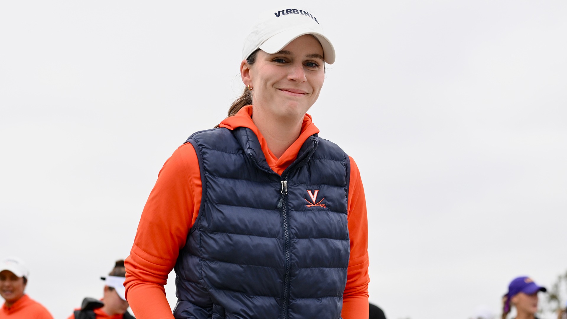 Annie Schmidt looks pleased following a round at Virginia