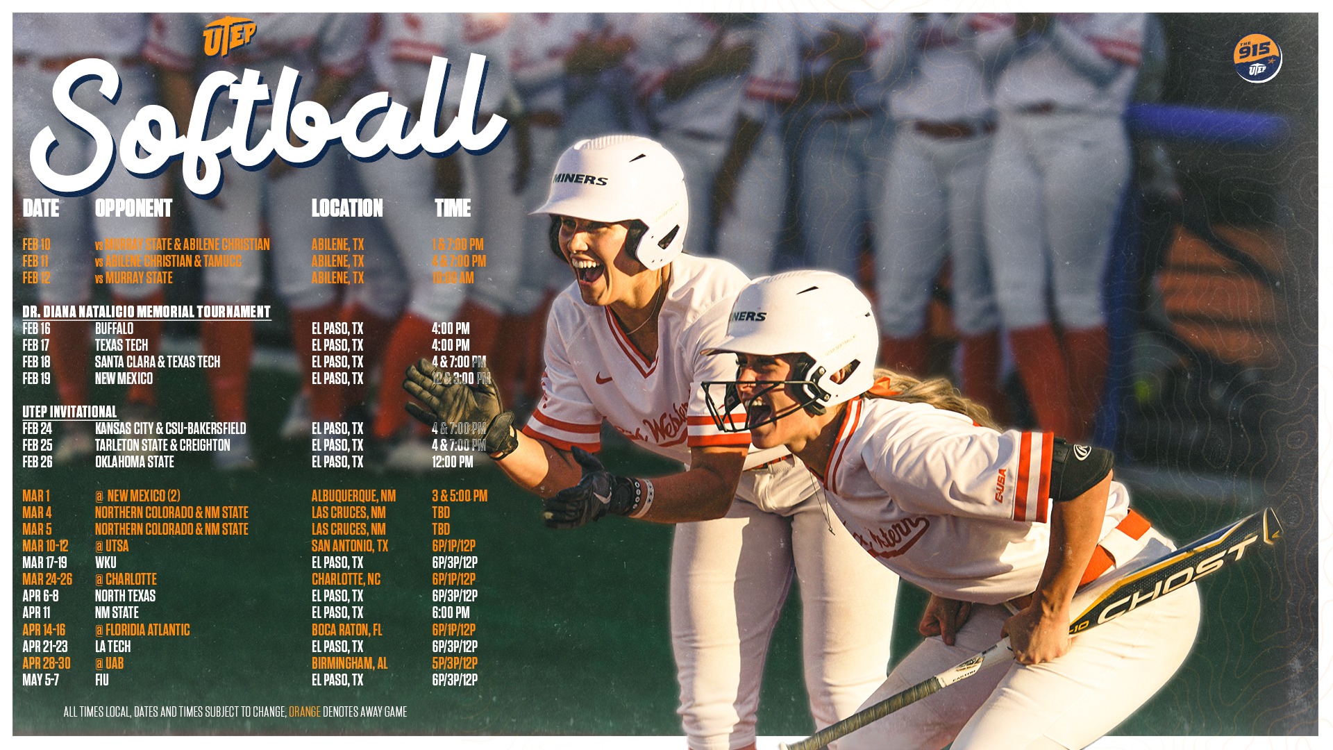 UTEP Announces 2023 Softball Schedule UTEP Miners