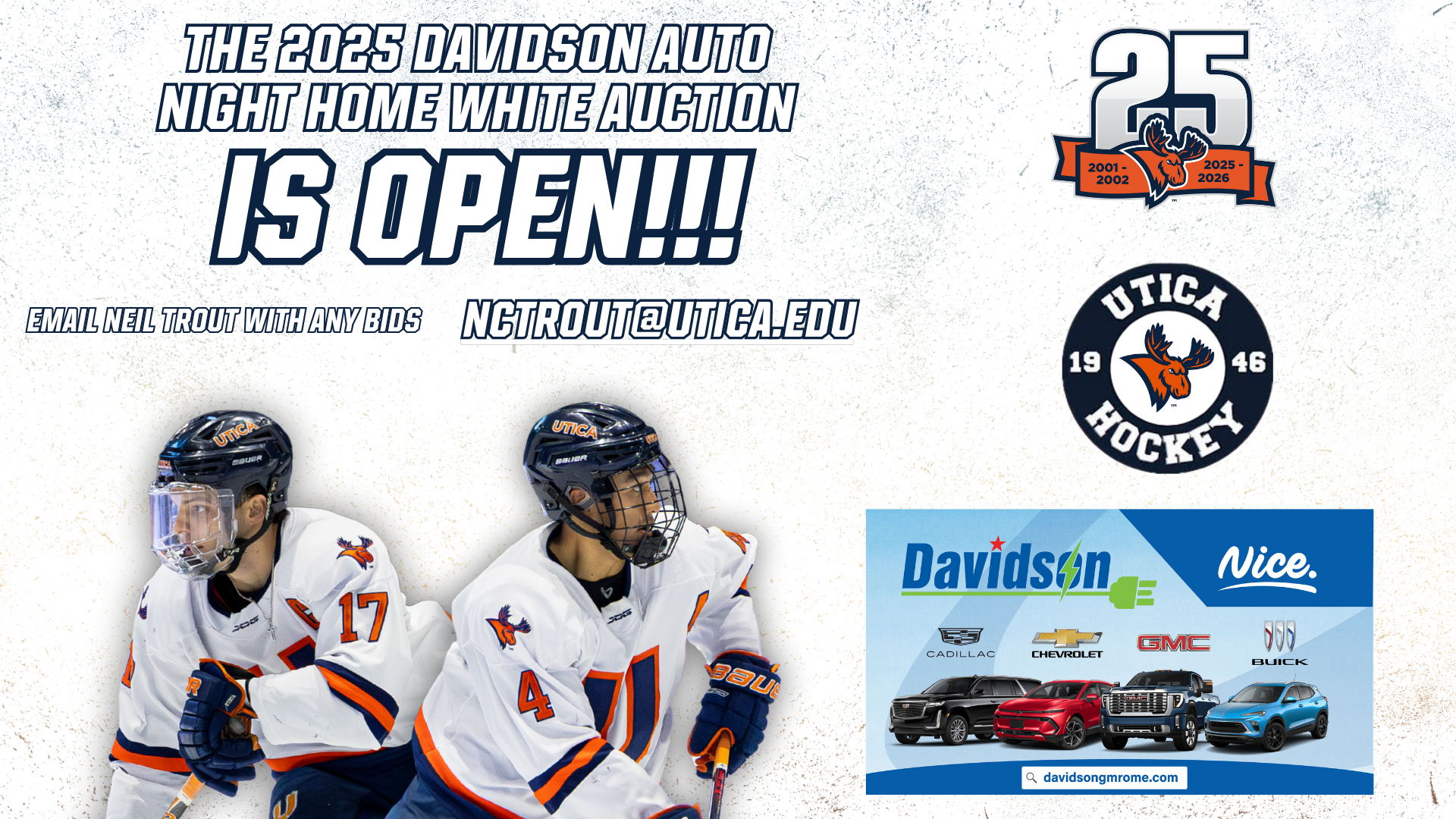 2026 Home Whites Jersey Auction Graphic