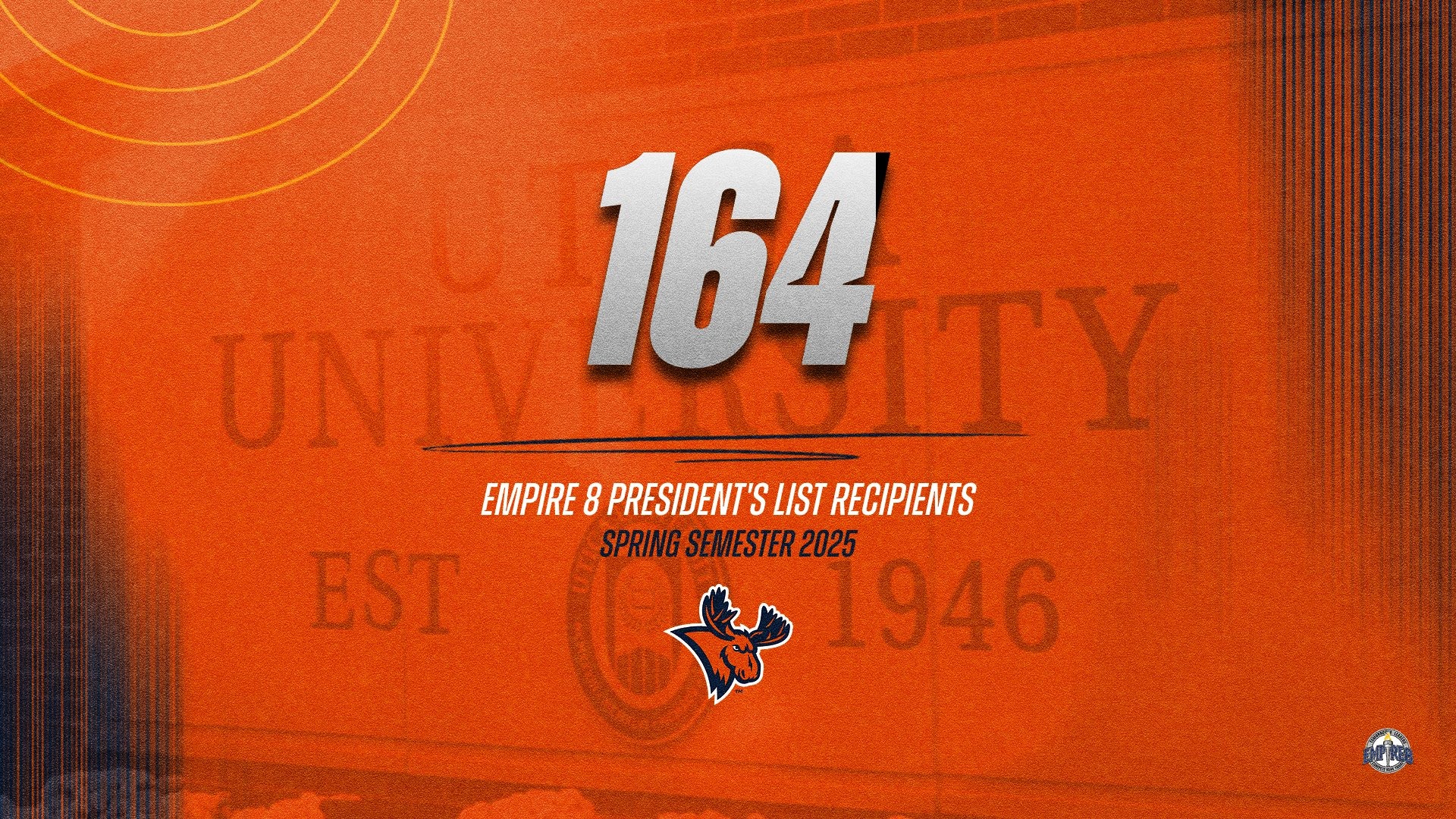 Empire 8 Spring 2025 President's List Graphic