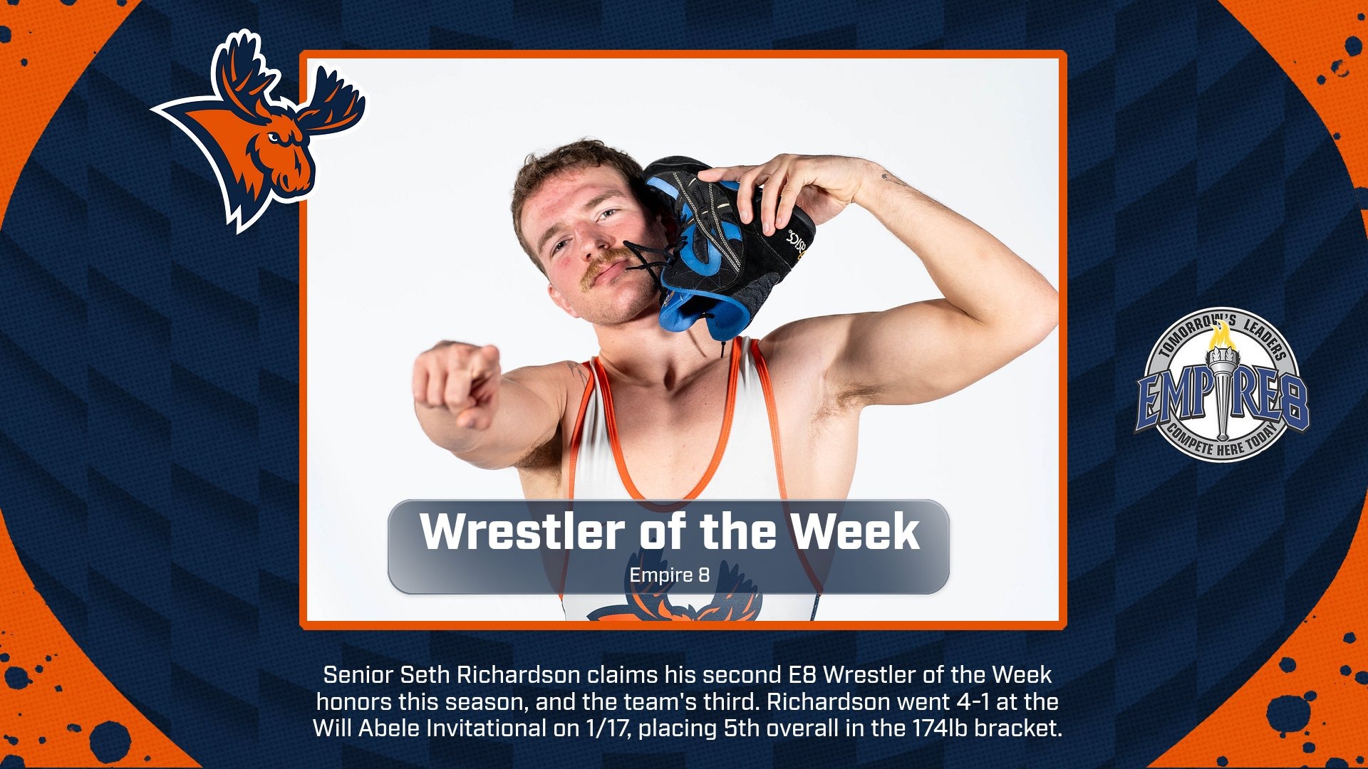 MWRS 1.19.26 Richardson E8 Wrestler of the Week Graphic