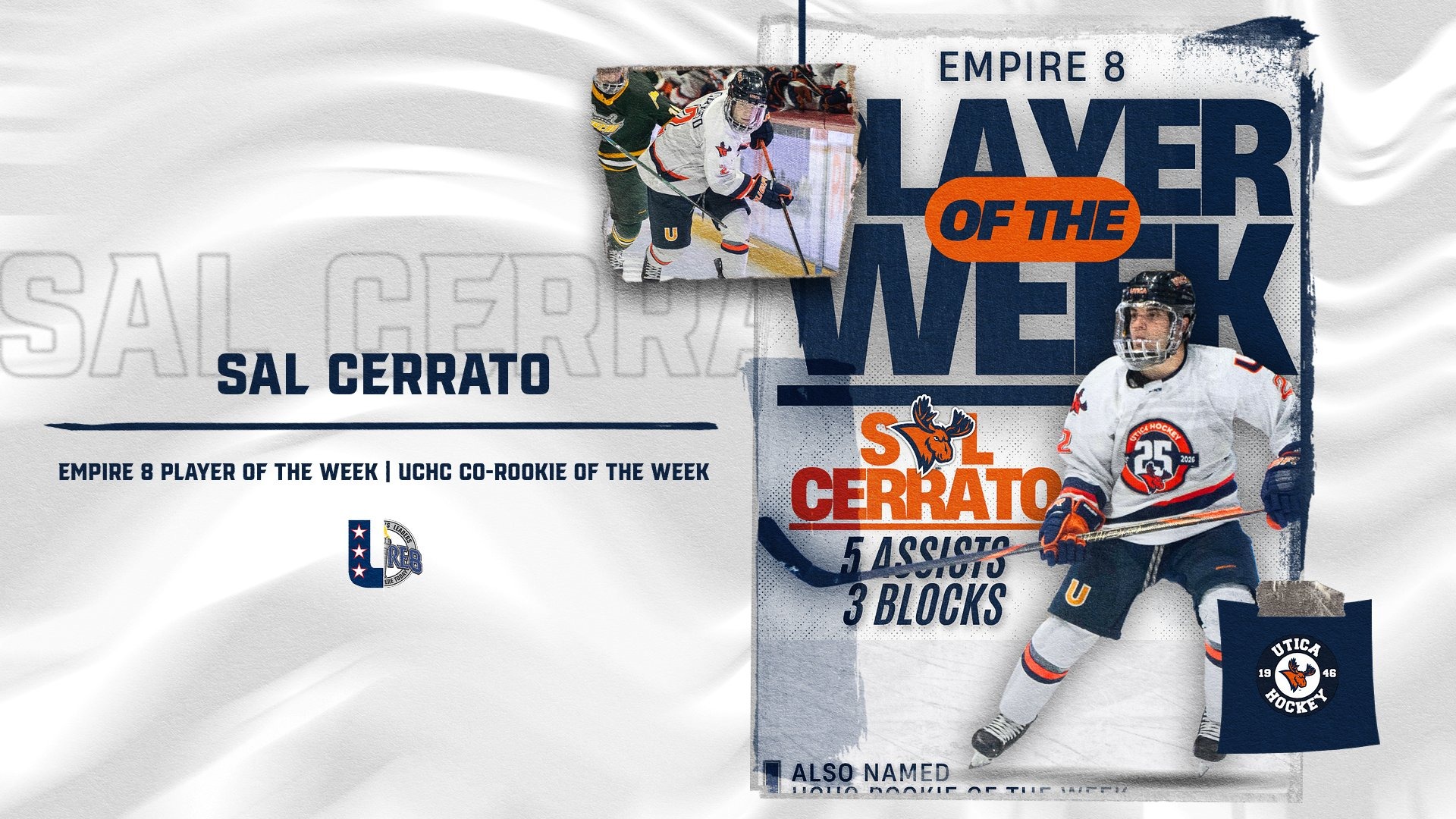 Cerrato E8 and UCHC Player of the Week Landscape