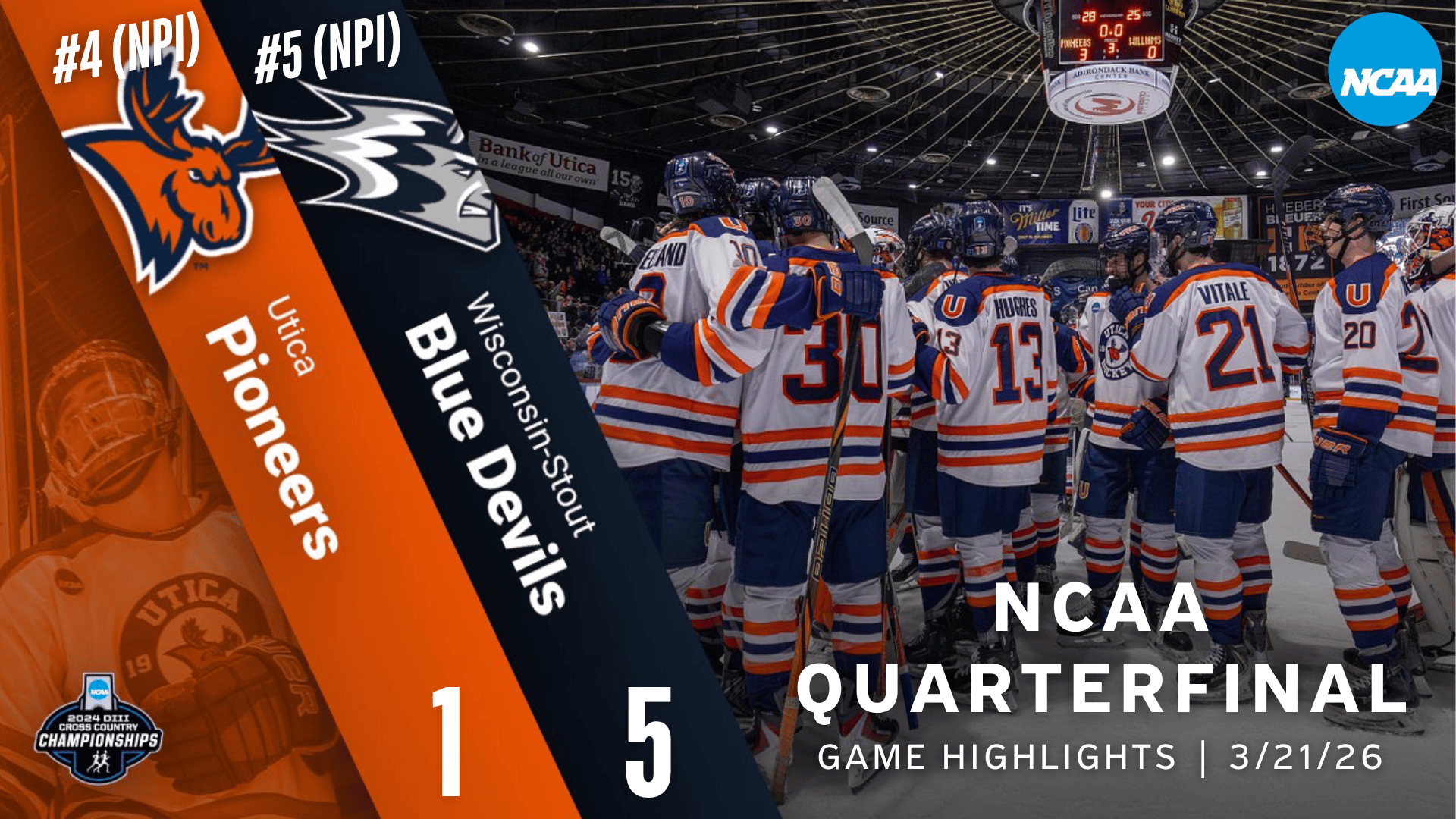 Utica vs UW Stout Playoff Cover