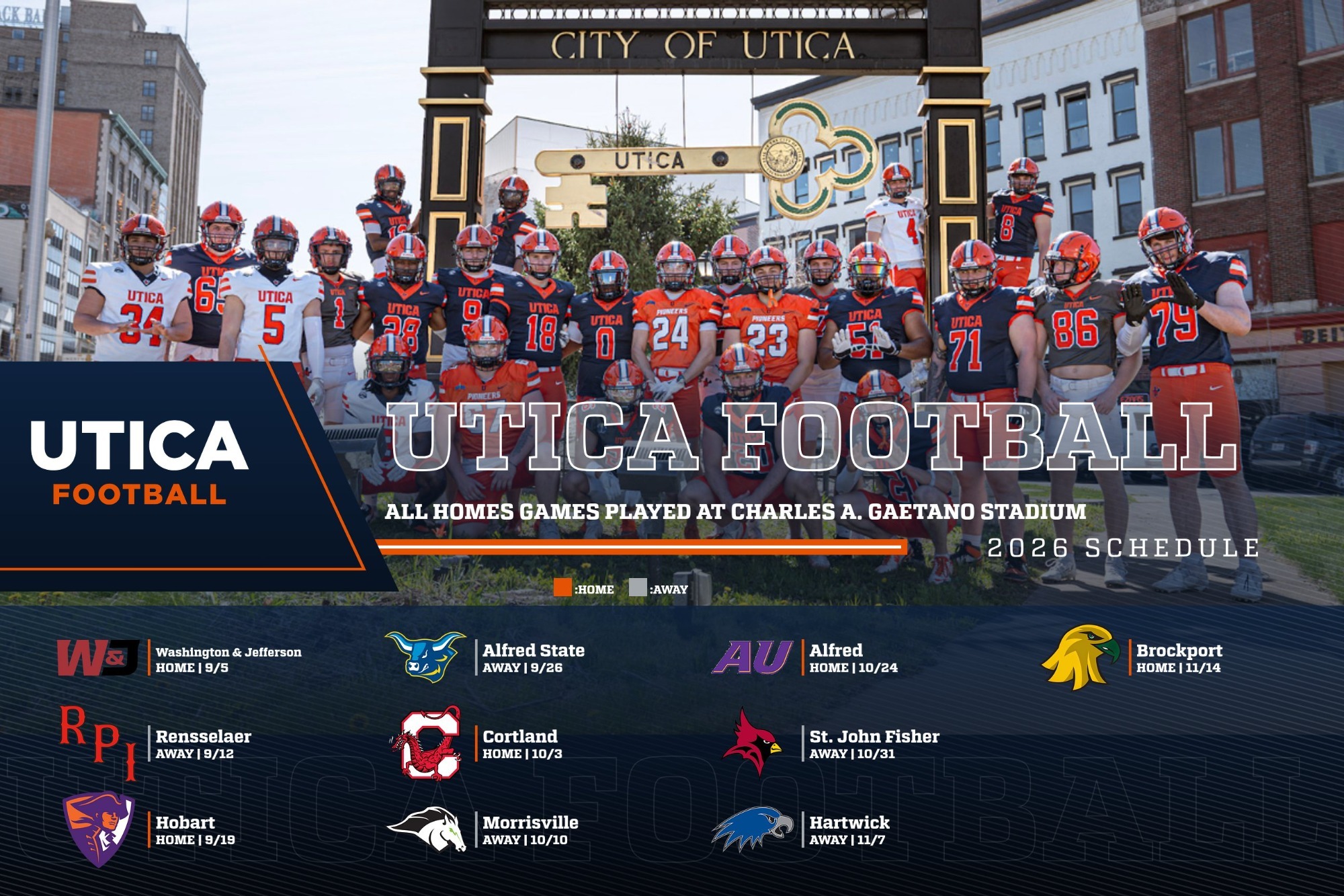 2026 Utica Football Schedule
