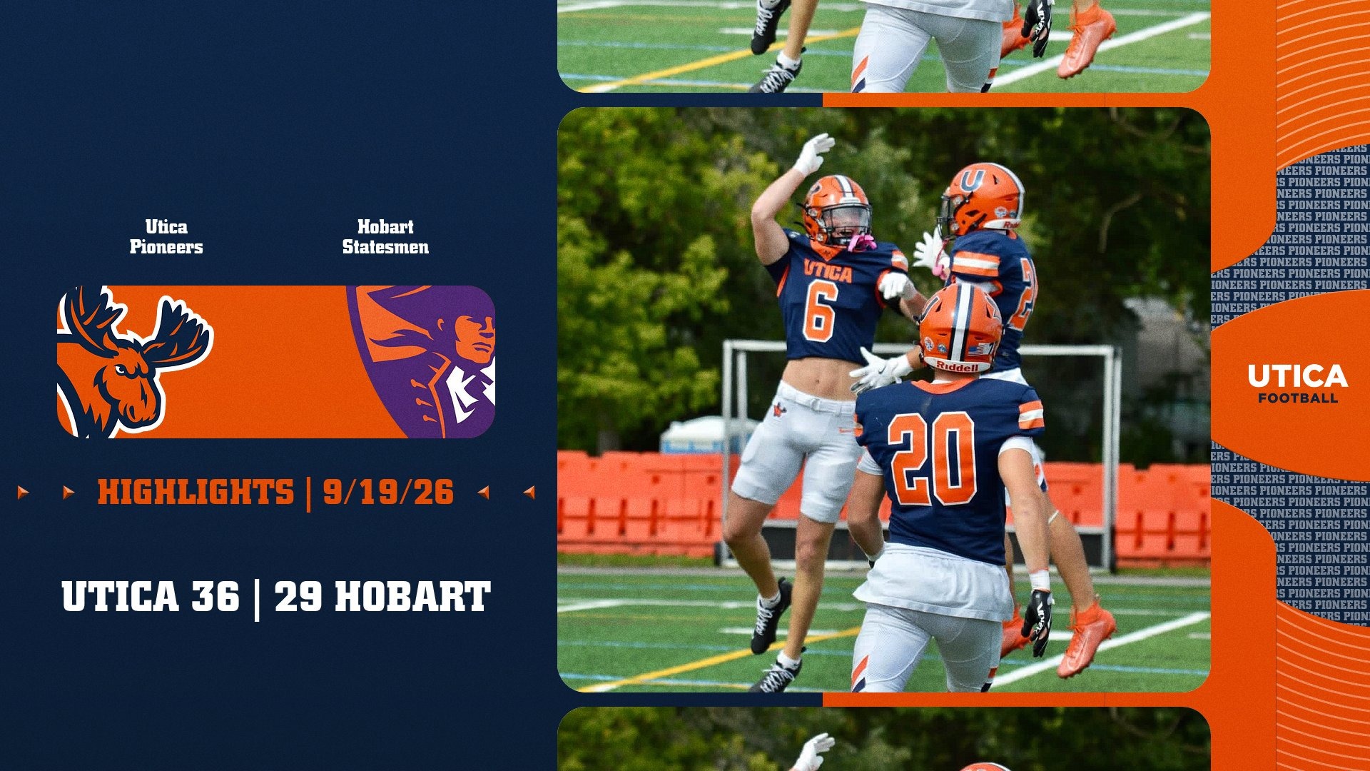 9/19/26 Football vs Hobart Highlight Cover