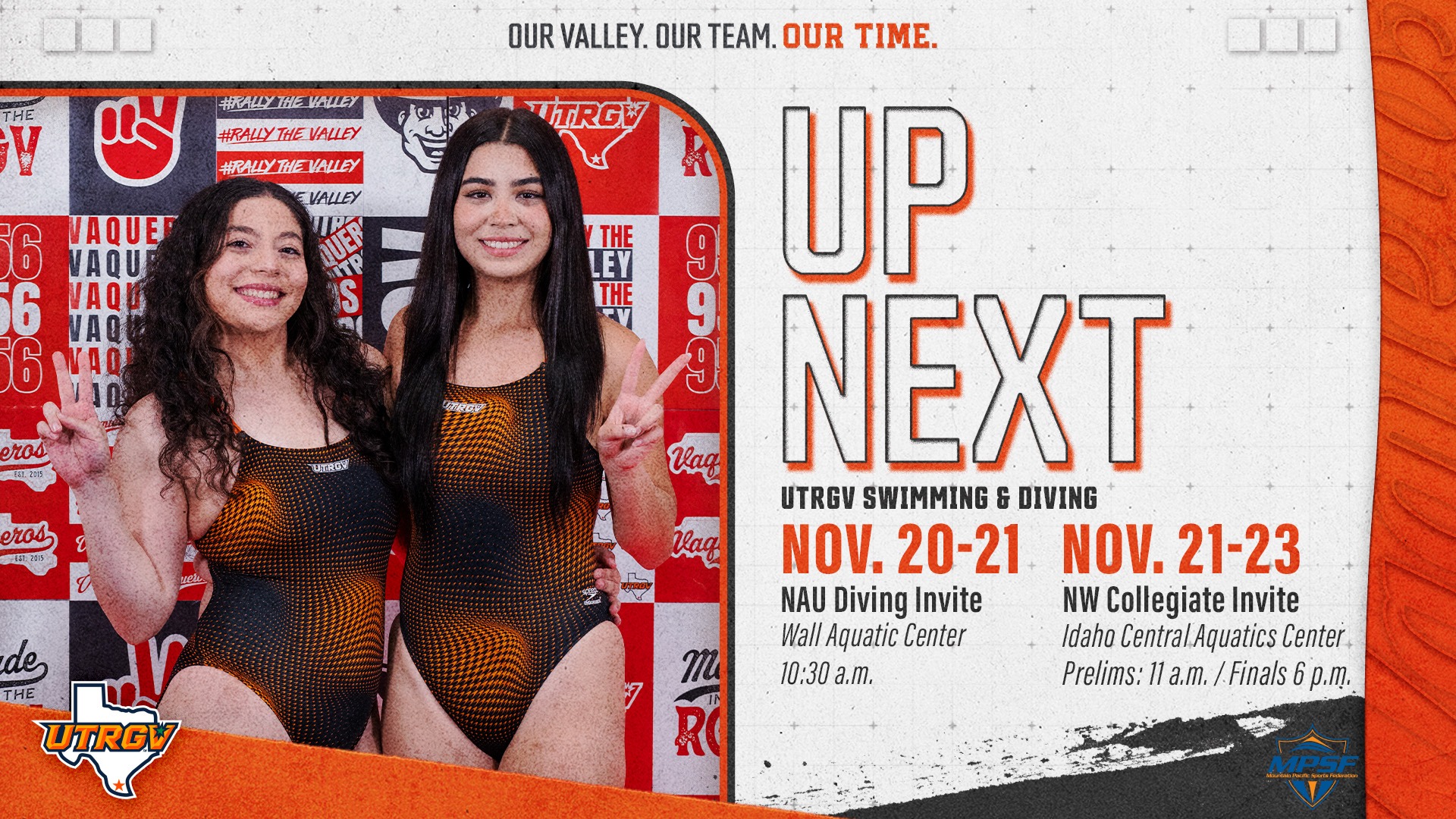 Up Next -- Swimming & Diving -- NAU Diving Invite -- NW Collegiate Invite