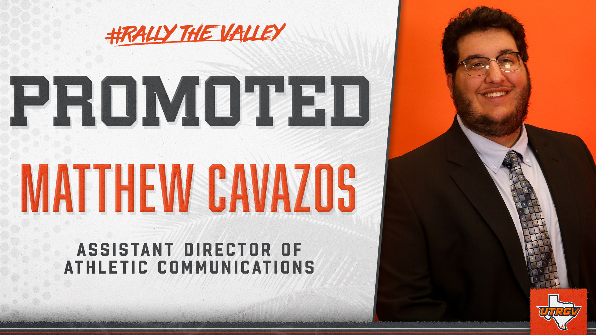 Matthew Cavazos Promoted to Assistant Director of Athletic Communications