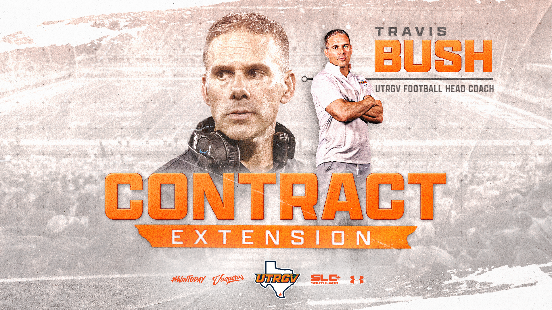 Travis Bush UTRGV Football Head Coach Contract Extension