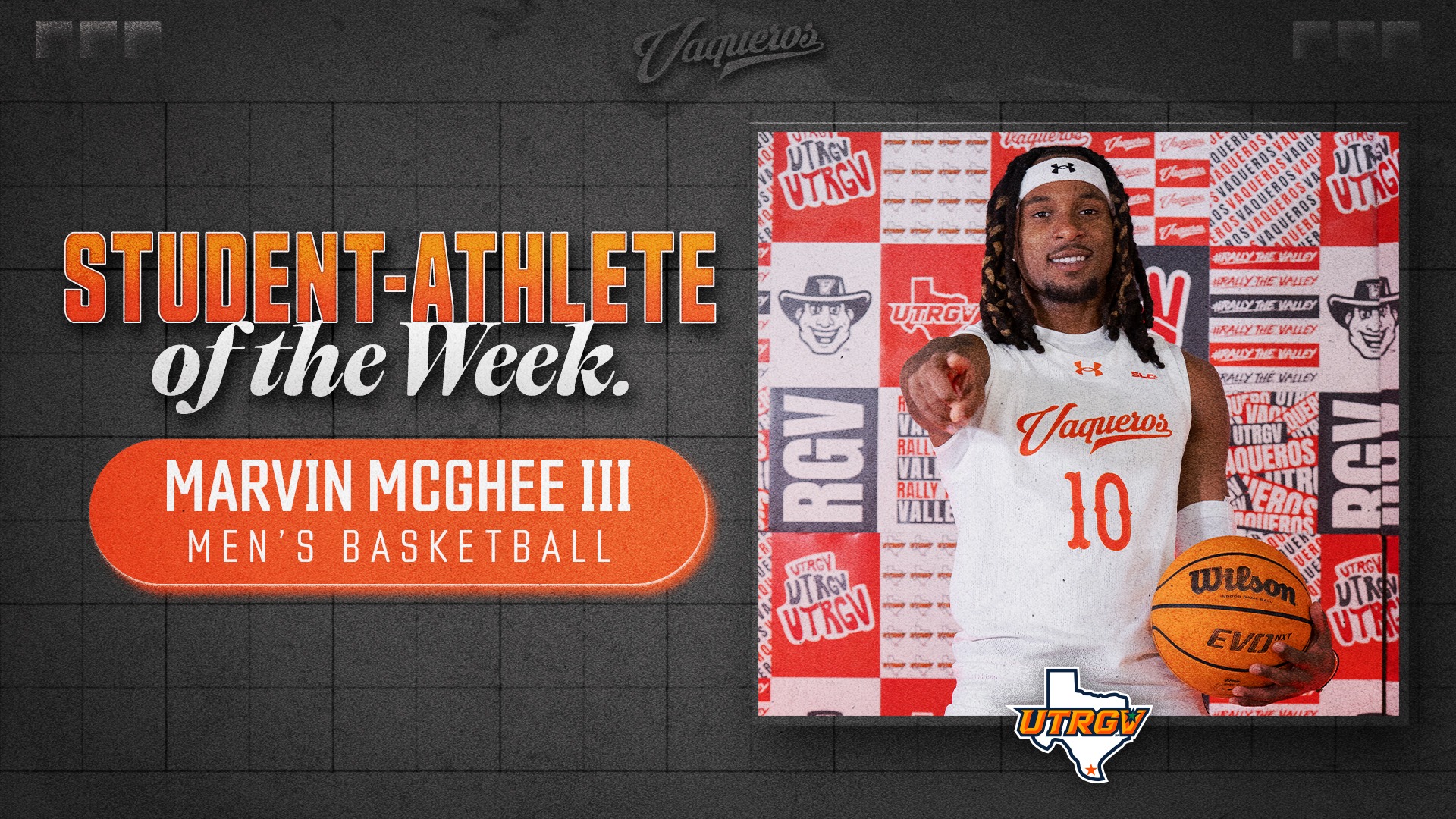 UTRGV SAoTW -- Marvin McGhee III -- Men's Basketball -- 12.22