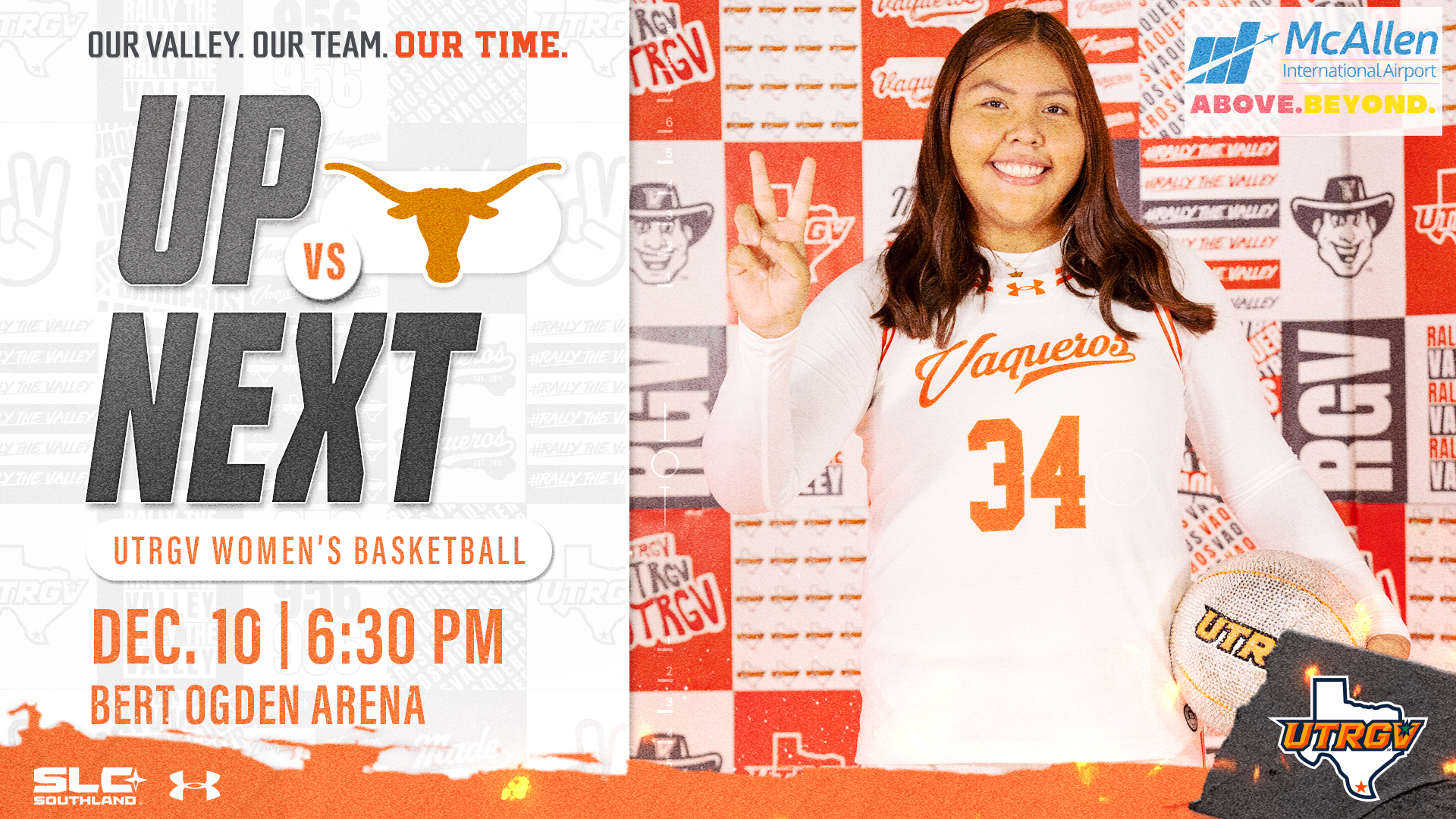 UTRGV WBB vs. Texas Dec. 10 6:30 p.m. Bert Ogden Arena