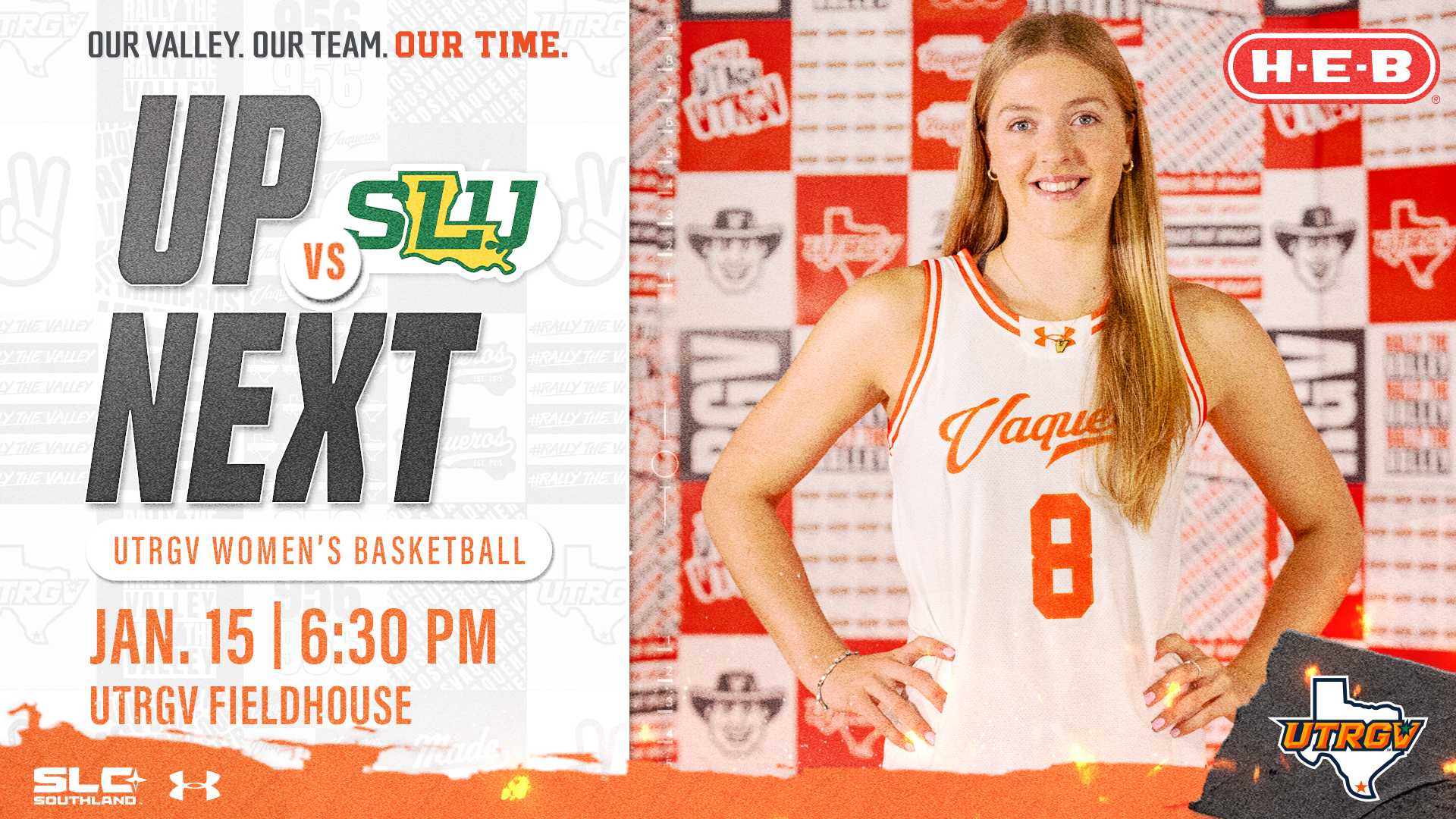 Up next UTRGV WBB vs. Southeastern Jan. 15 6:30 p.m. UTRGV Fieldhouse