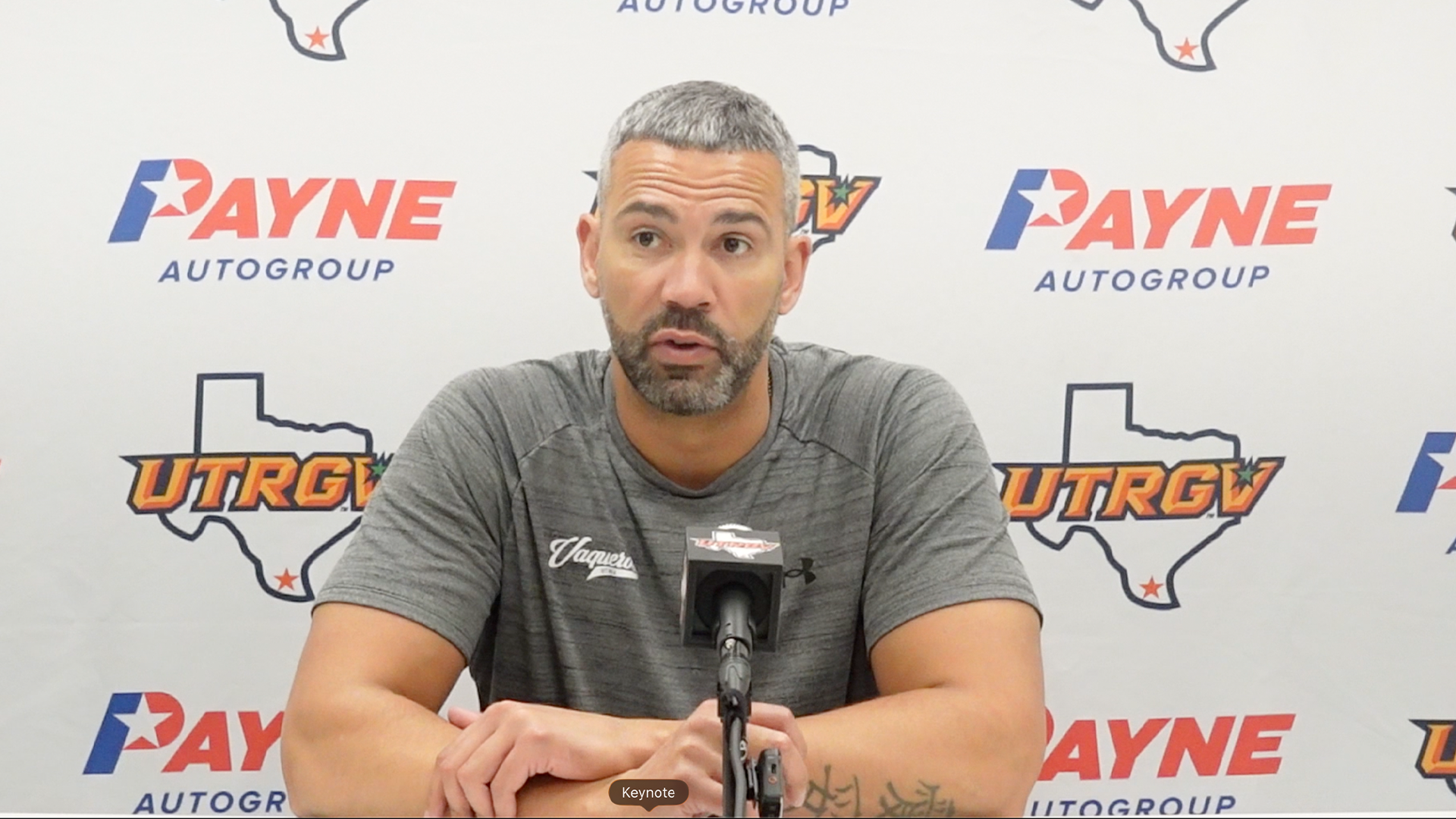 Coach Fennell at Press Conference