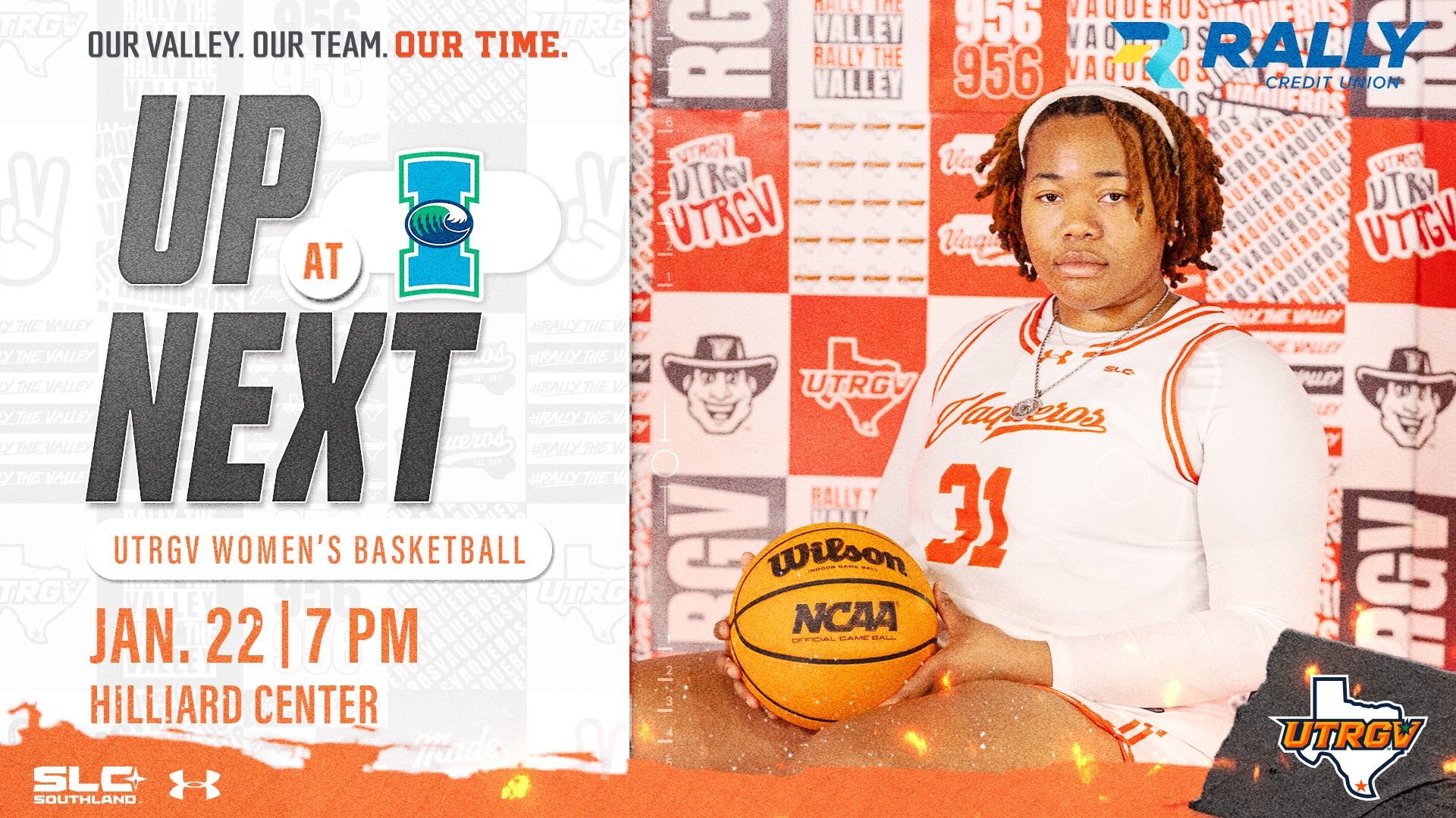 Up Next Women's Basketball at Texas A&M-Corpus Christi Jan. 22 7 p.m.