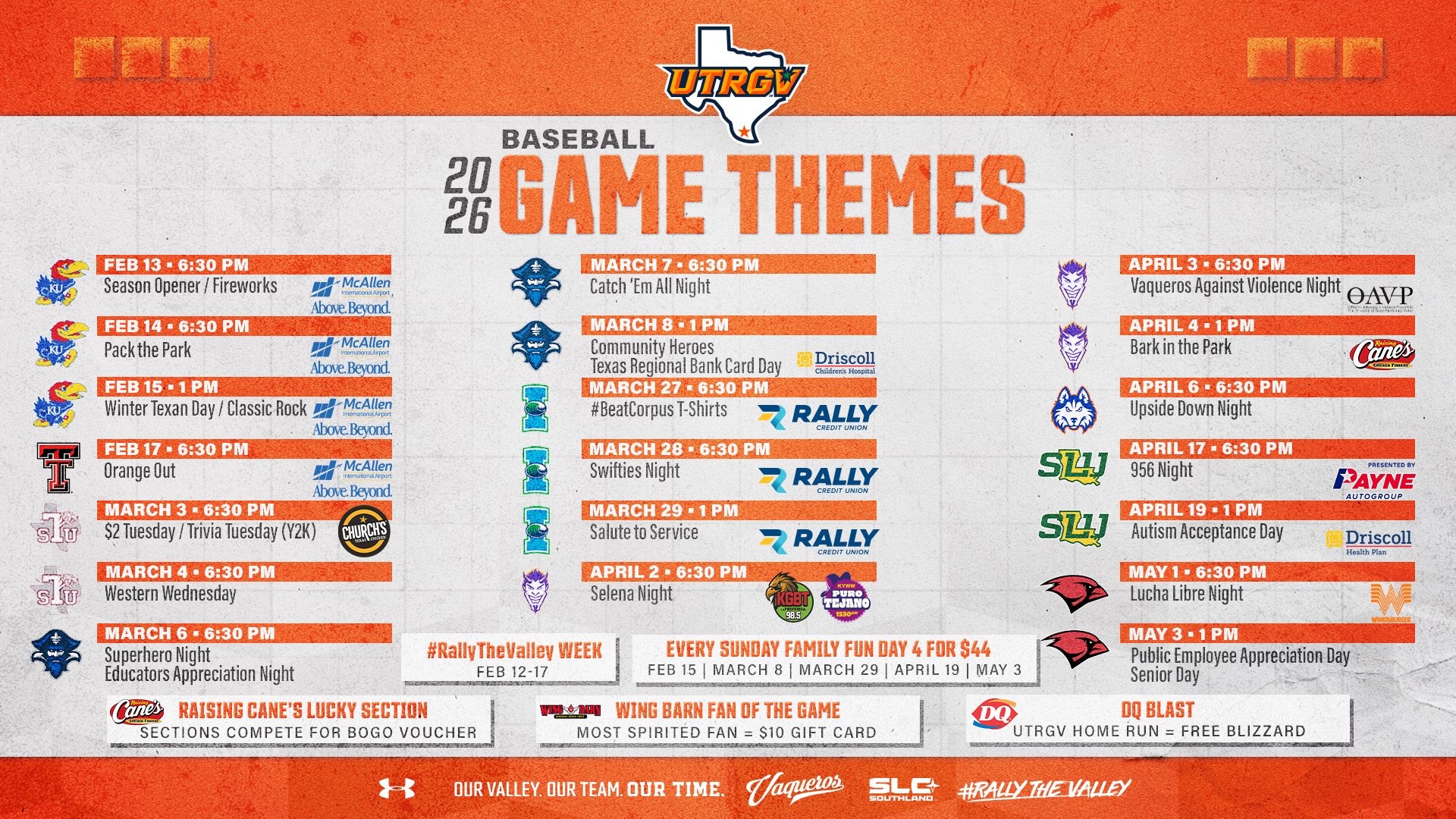 2026 Baseball Game Themes