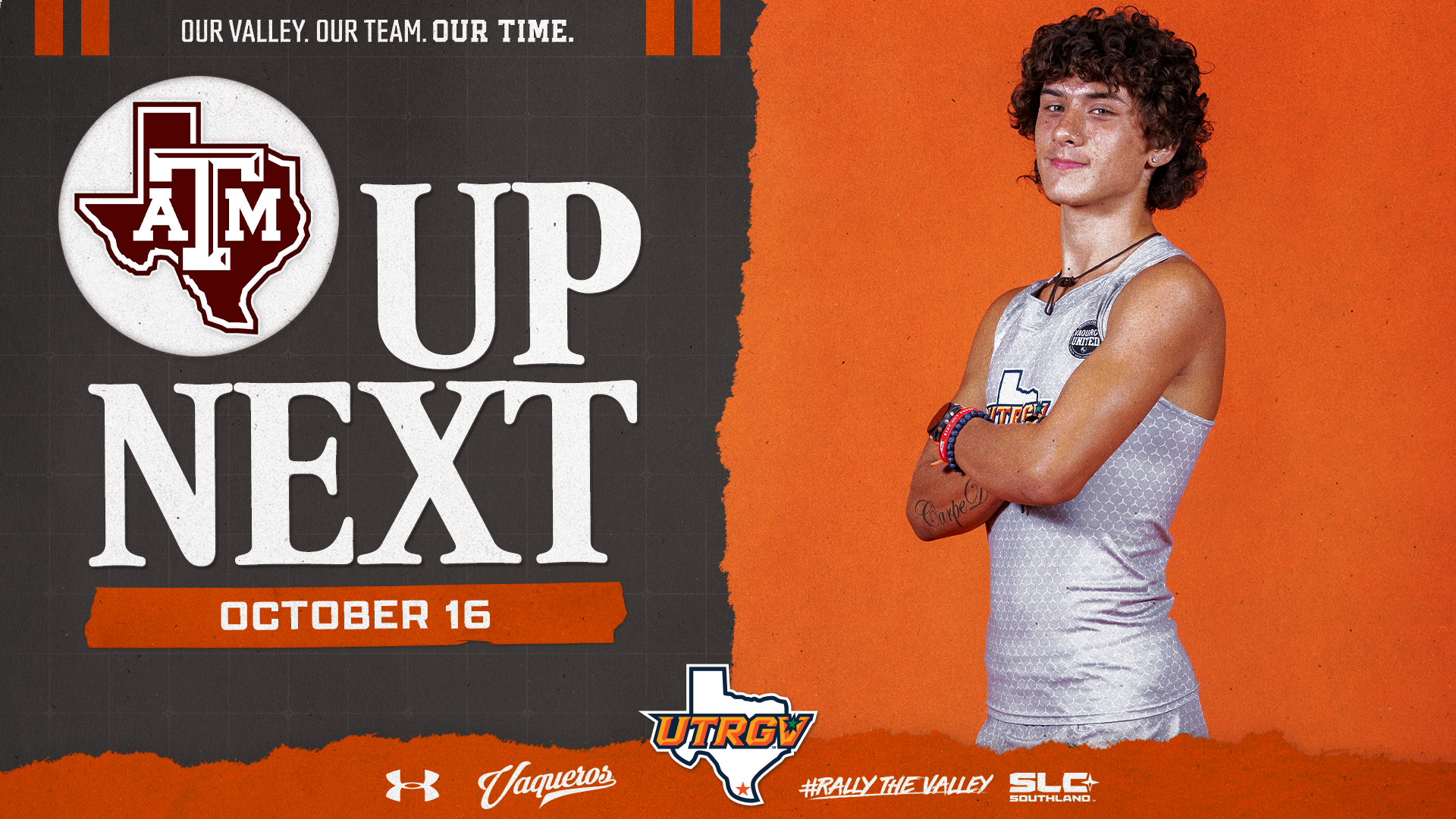 UTRGV Cross Country | Up Next | Arturo Barrios Invitational | October 16 | Photo of Brock Morales