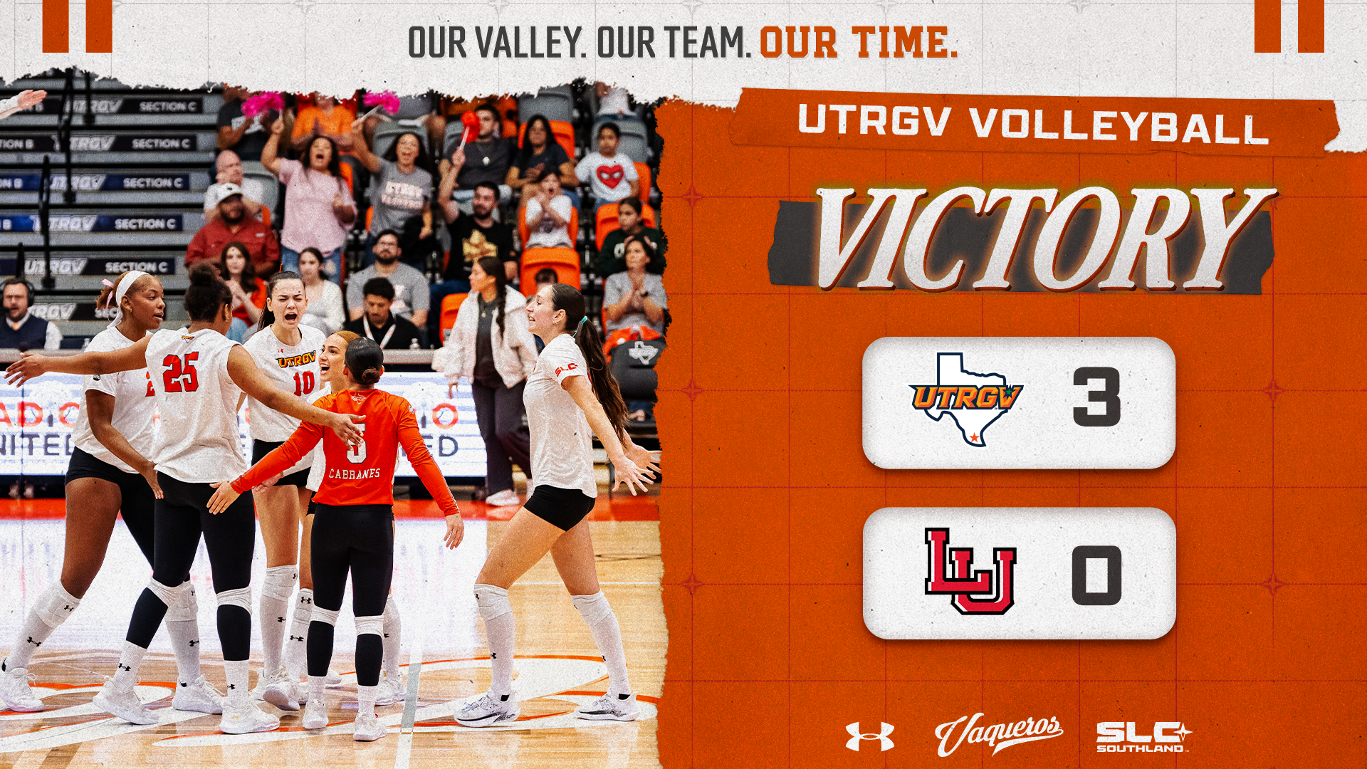 UTRGV Volleyball Victory UTRGV 3 Lamar 0