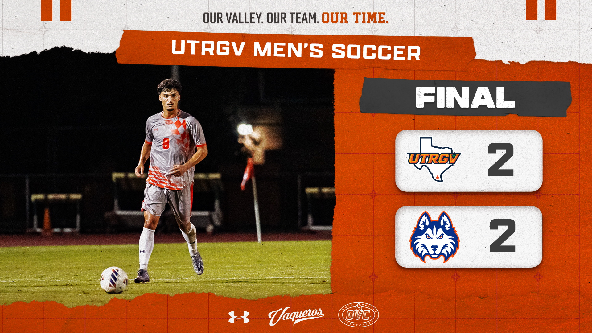 UTRGV Men's Soccer | Final vs. HCU | UTRGV 2, HCU 2 | Photo of #8 Sammy Jadid