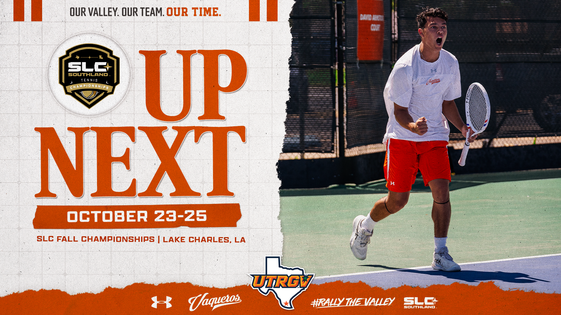 UTRGV Men's Tennis | Up Next at SLC Fall Championships | Lake Charles, LA | October 23-25 | Photo of Santiago Serrano