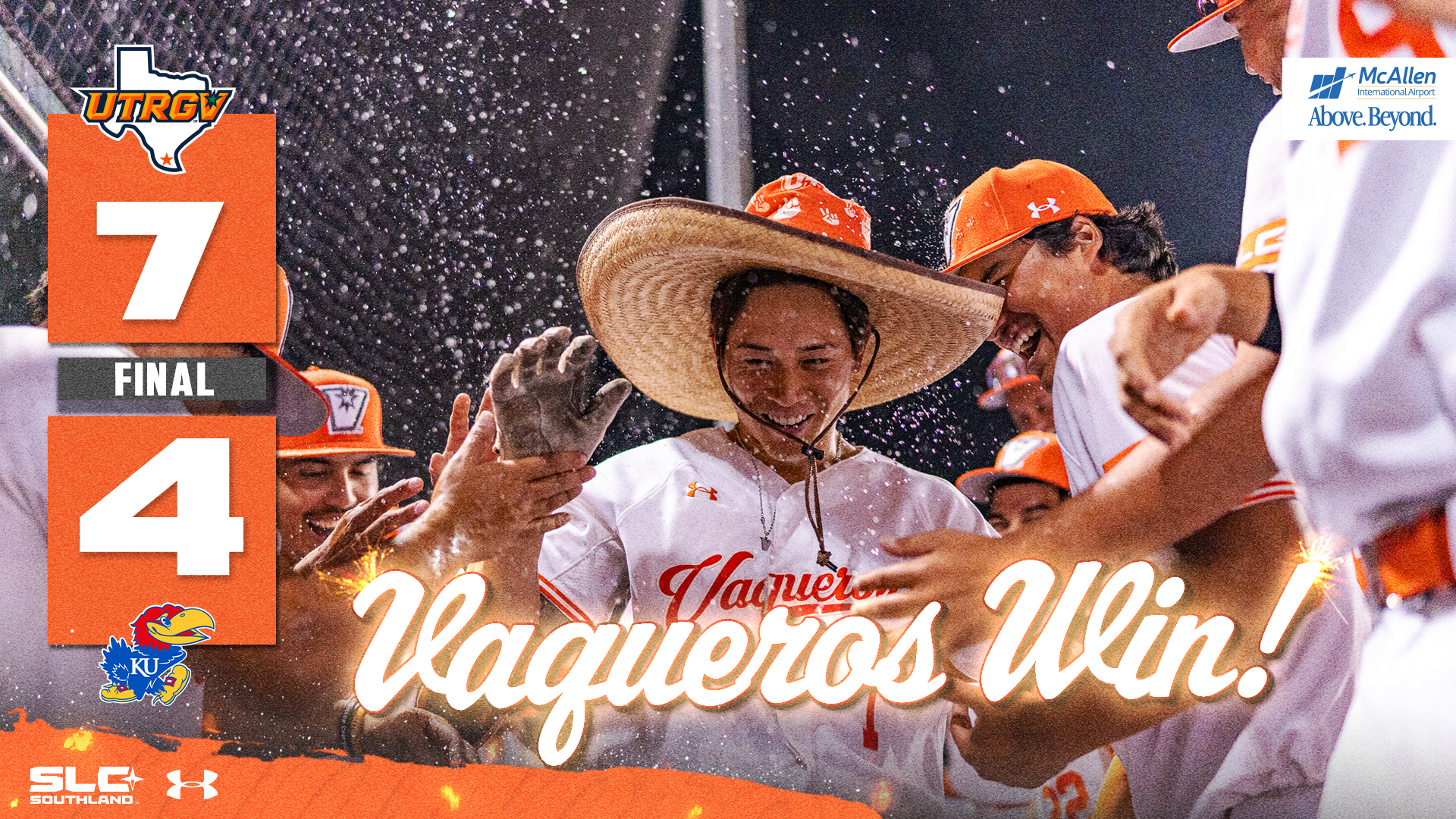 UTRGV 7 Final 4 KU Vaqueros Win!