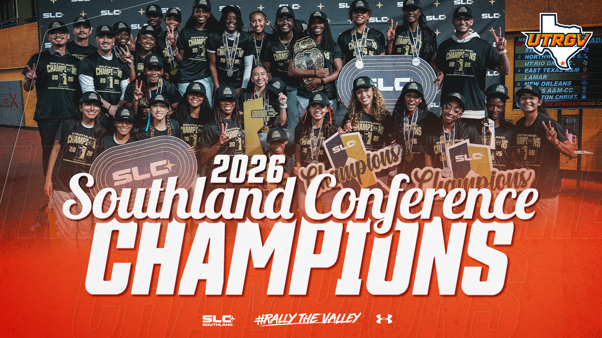 2026 Southland Conference Champions UTRGV Women's Indoor Track & Field