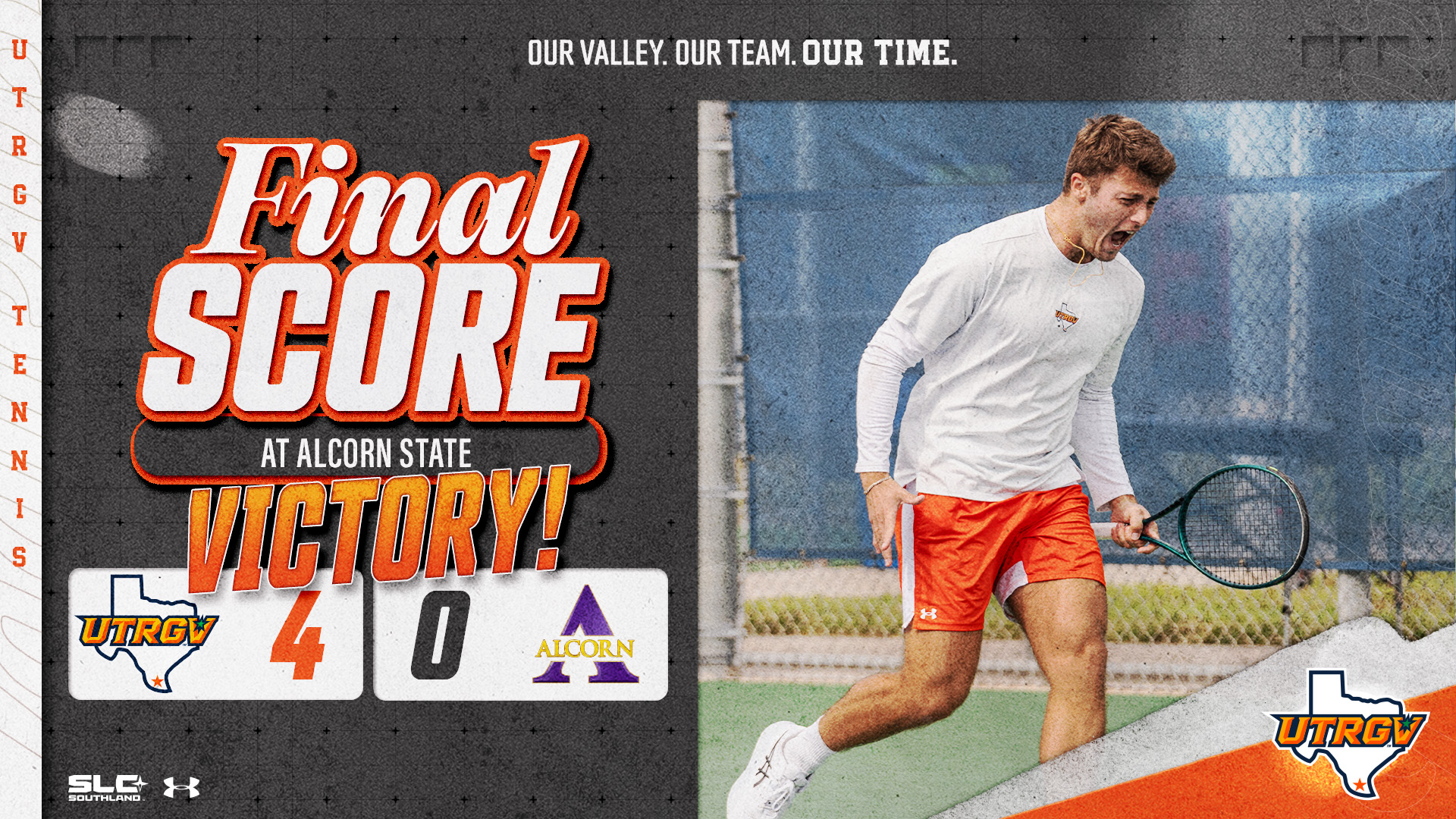 Victory UTRGV Men's Tennis 4 Alcorn State 0