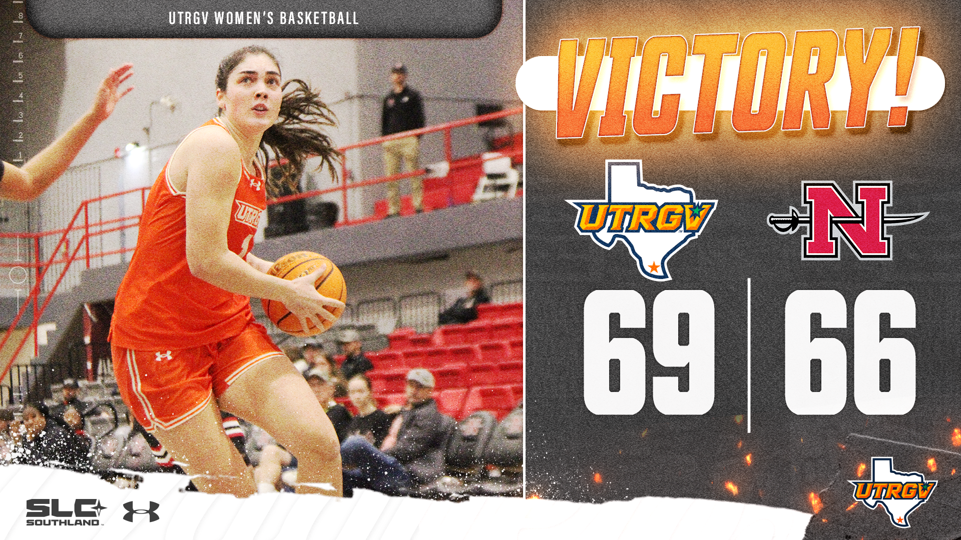 Victory UTRGV Women's Basketball 69 Nicholls 66