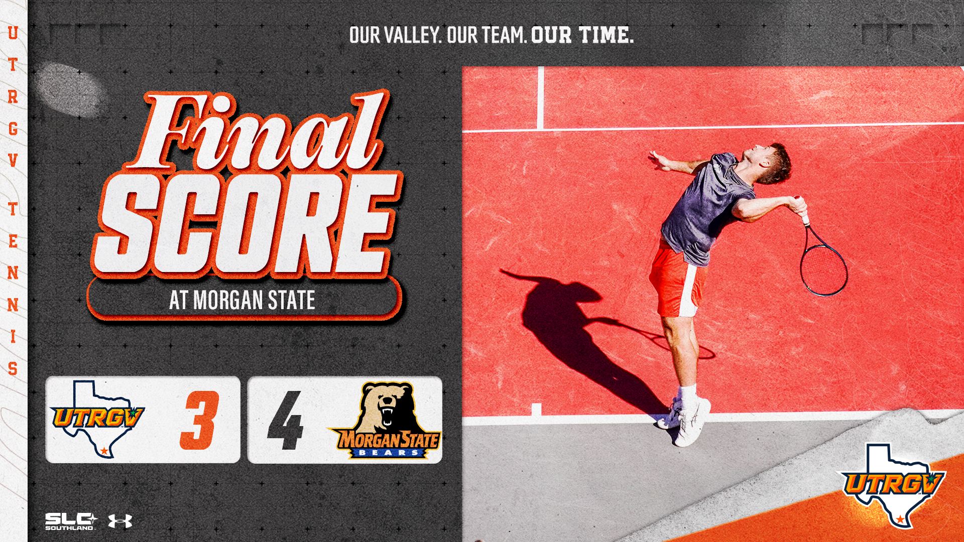 Final | UTRGV Men's Tennis at Morgan State | UTRGV - 3, Morgan State - 4