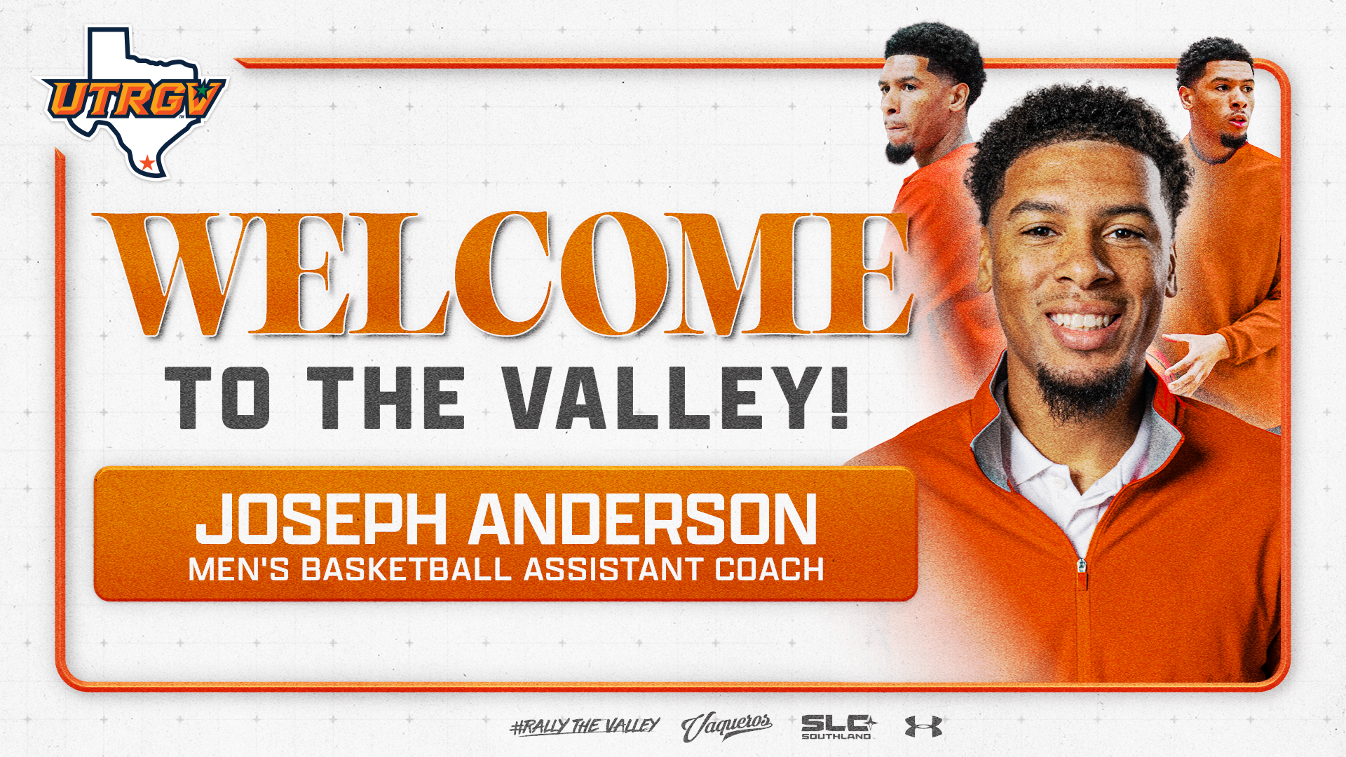 Welcome to the Valley Joseph Anderson Men's Basketball Assistant Coach Under Armour Vaqueros SLC Southland