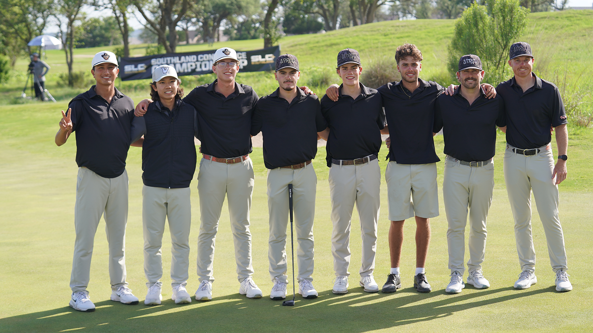 Men's Golf on the green at the SLC Championship