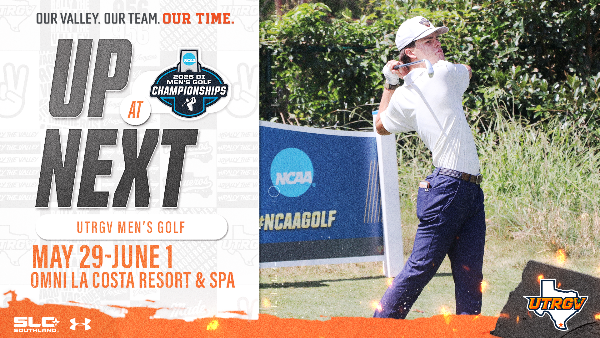 Men's Golf Up Next at NCAA Championships UTRGV Men's Golf Omni La Costa Resort & Spa May 29-June 1 Photo of Jorge Martin Sampedro
