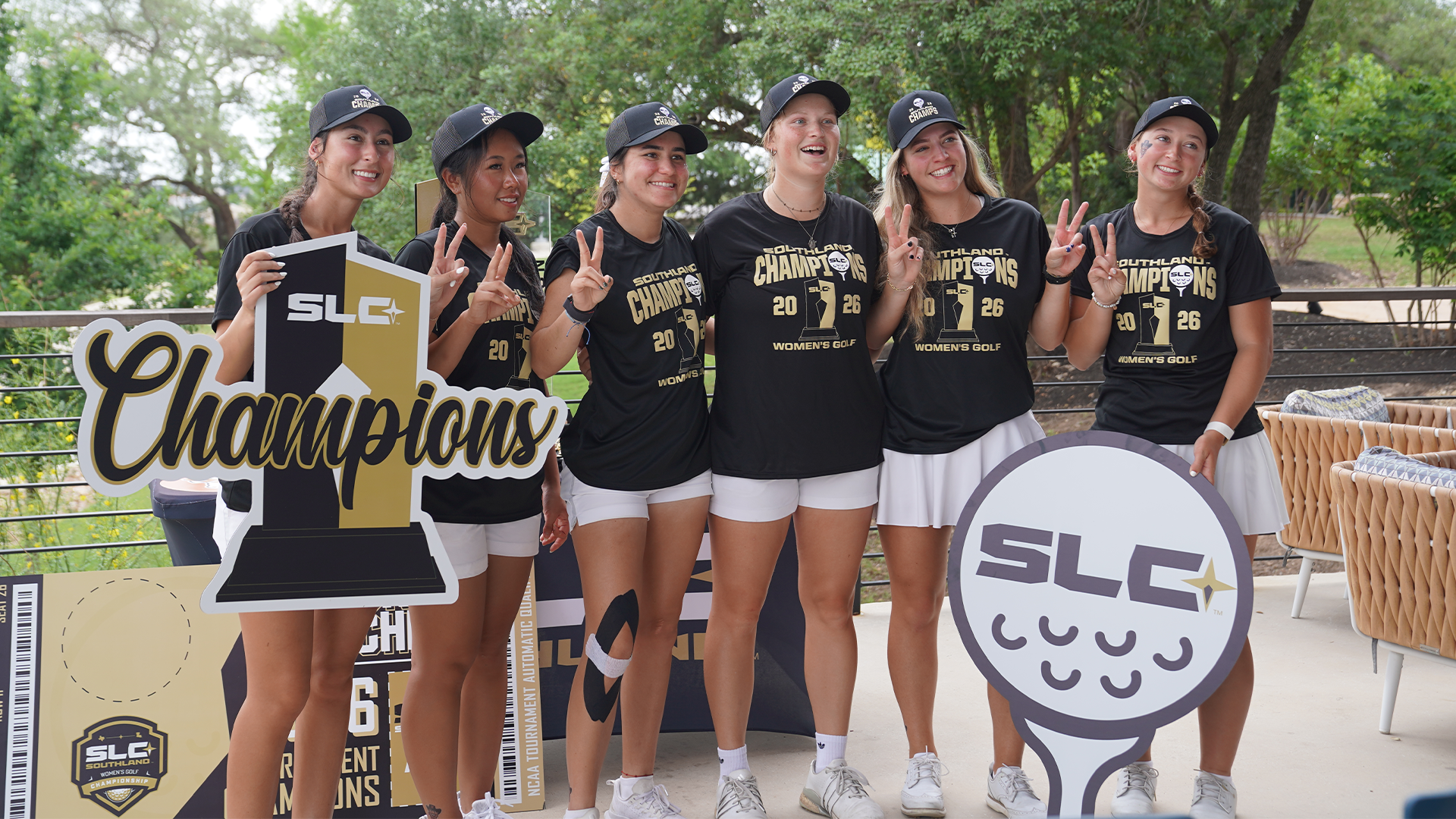 Women's Golf at Trophy Ceremony