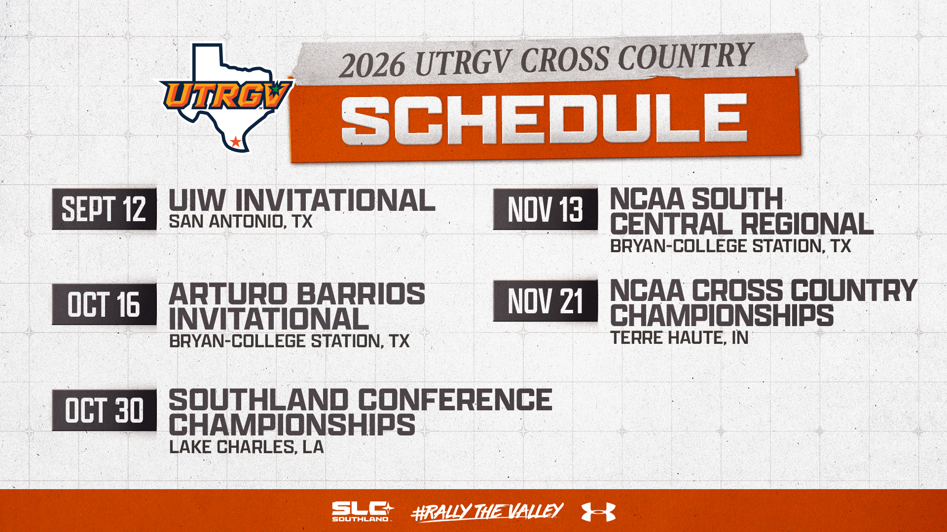 2026 Cross Country Schedule
