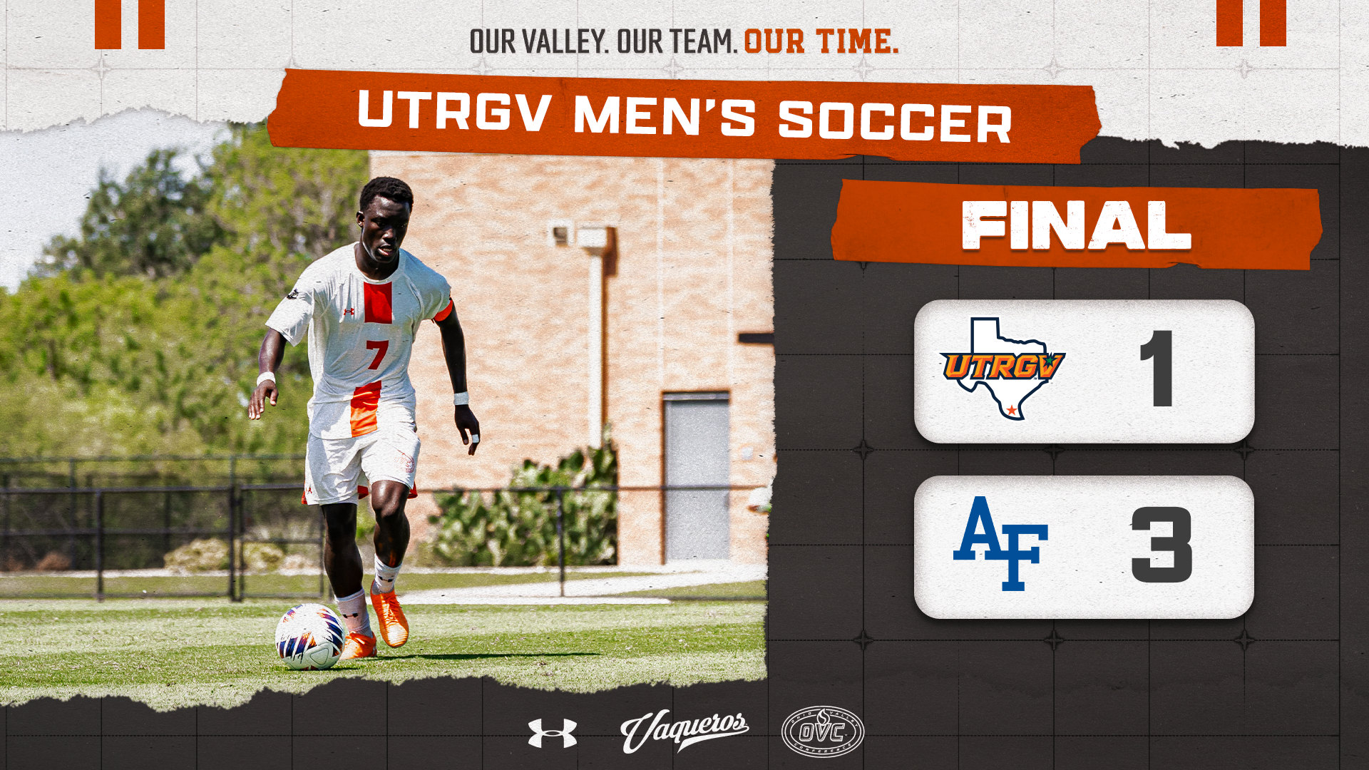 UTRGV Men's Soccer | Final | Air Force 3, UTRGV 1 | Photo of #7 Mouhamed Pouye