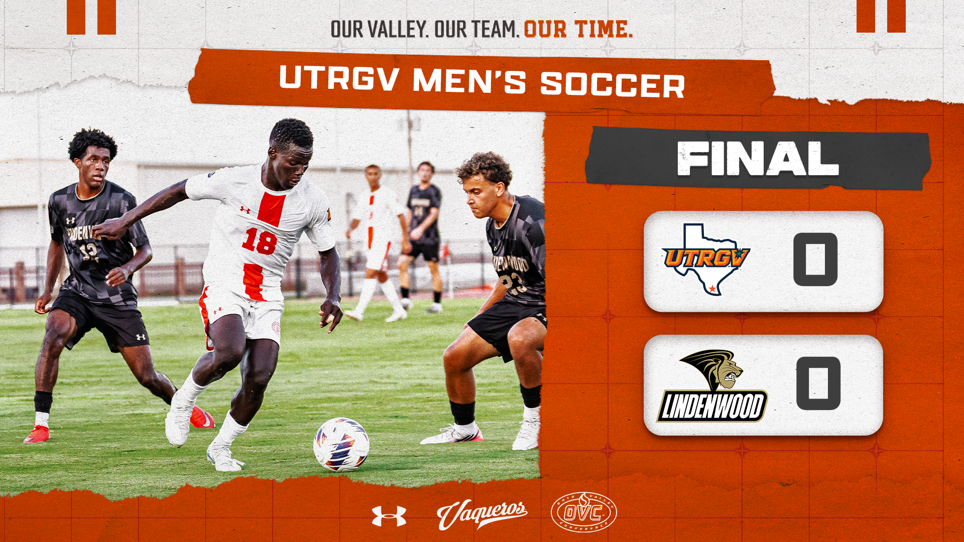 UTRGV Men's Soccer | Final | UTRGV 0, Lindenwood 0 | Photo of #18 Malang Mandiang