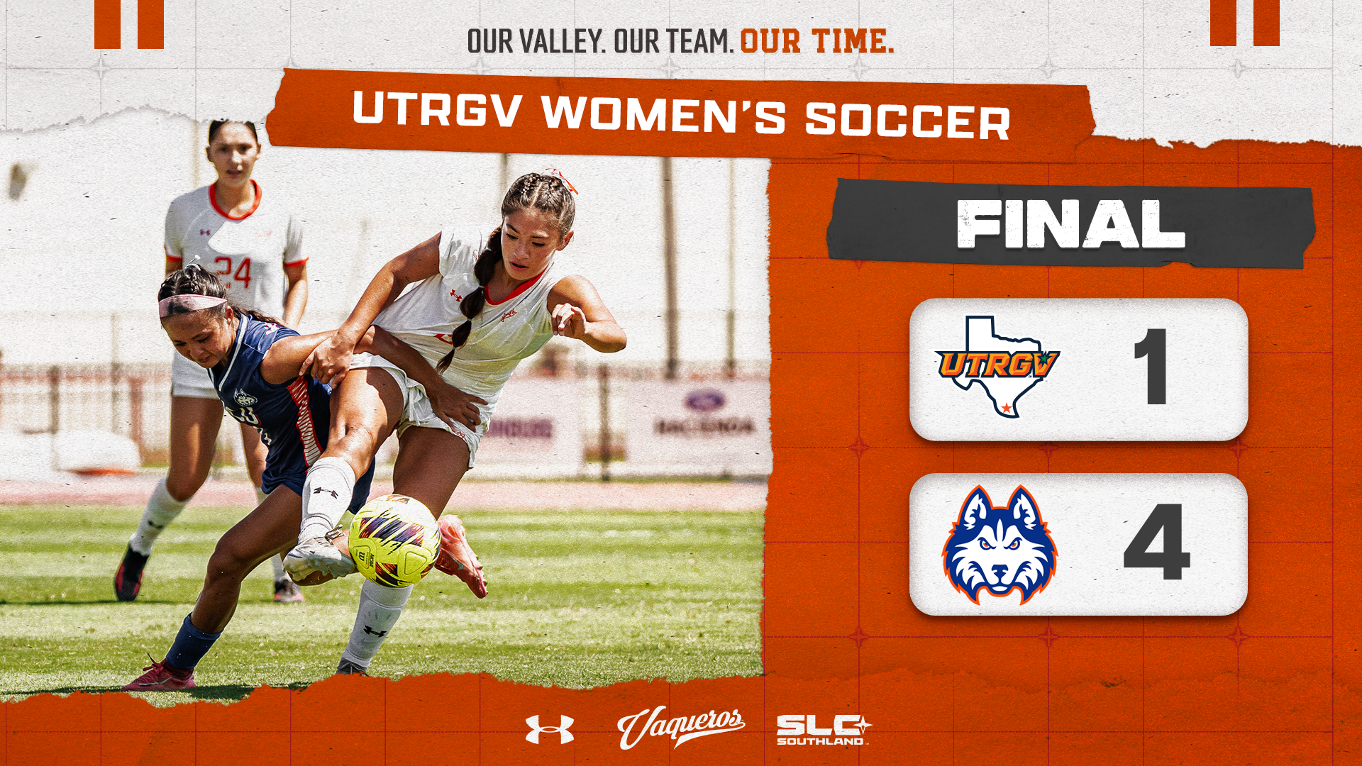 Women’s Soccer Drops Match to Houston Christian graphic with Anuhea Aalona