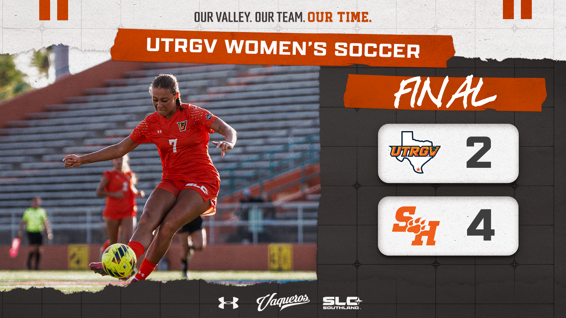 UTRGV Women Soccer Final Graphic 4-2 at Sam Houston