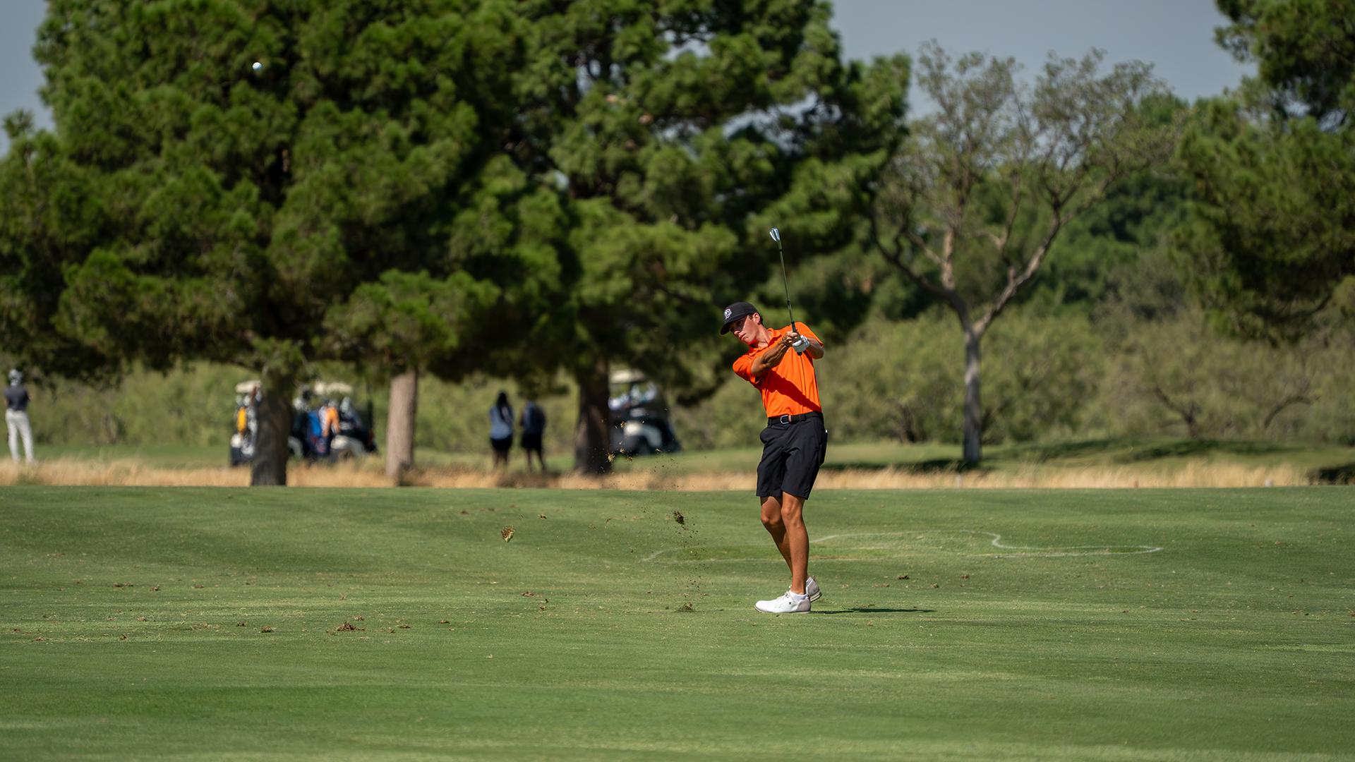 Dian Wilmot drives the ball down the fairway