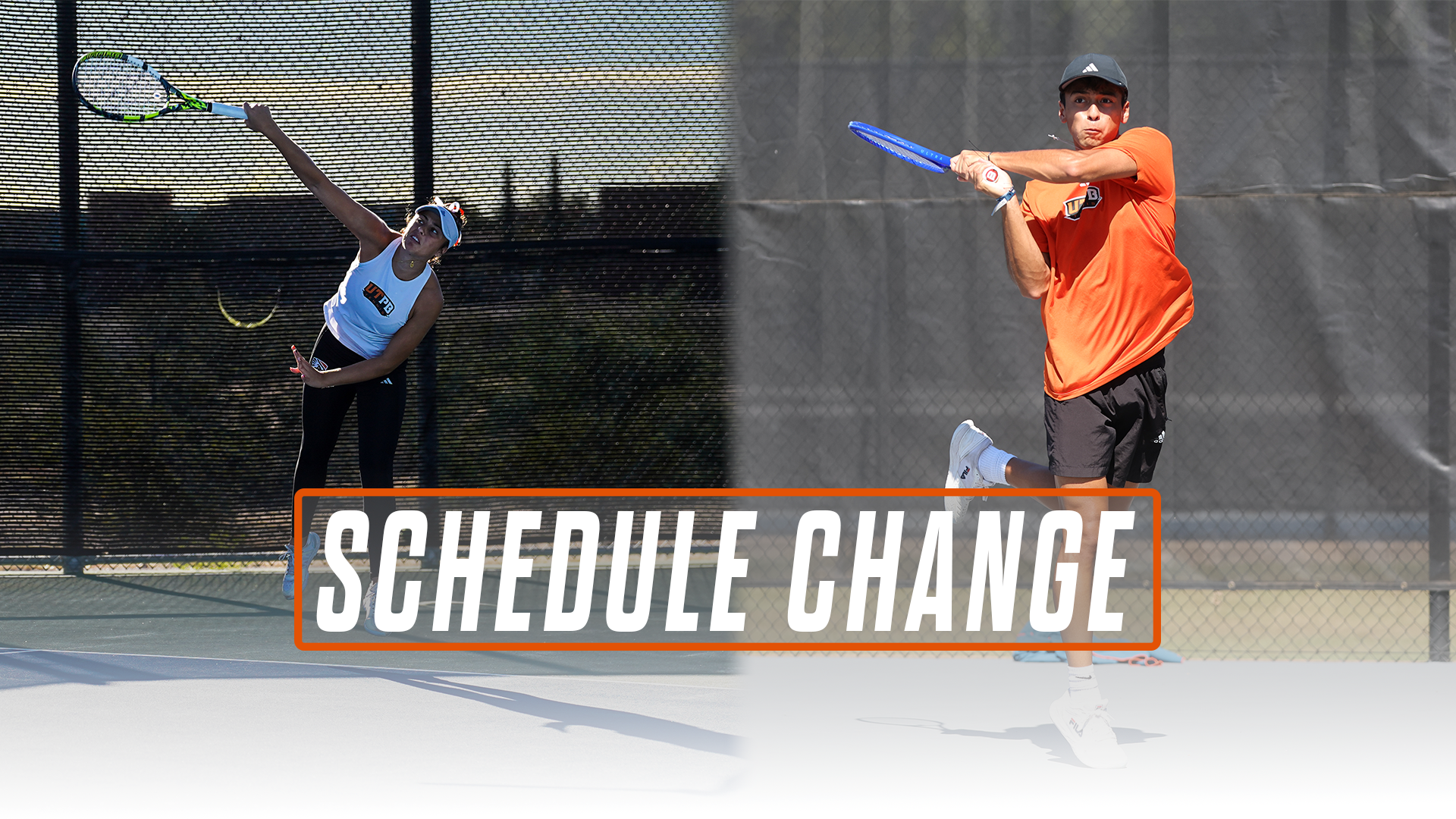 Schedule Change graphic - tennis