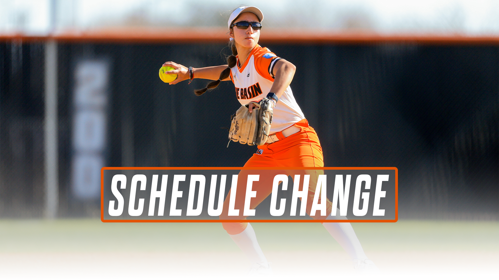 Schedule Change graphic - softball