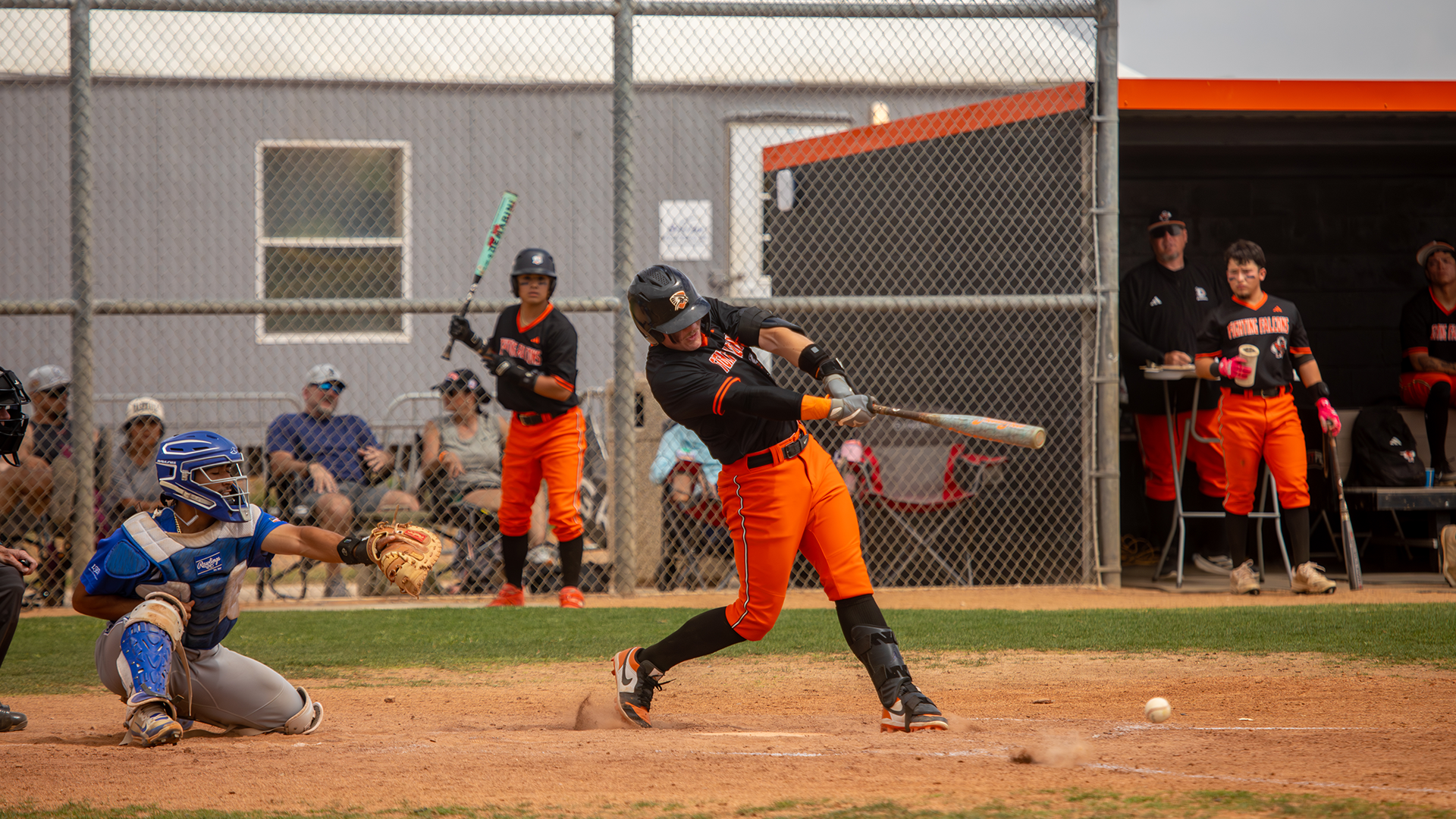 Braeden Dyck hits a single