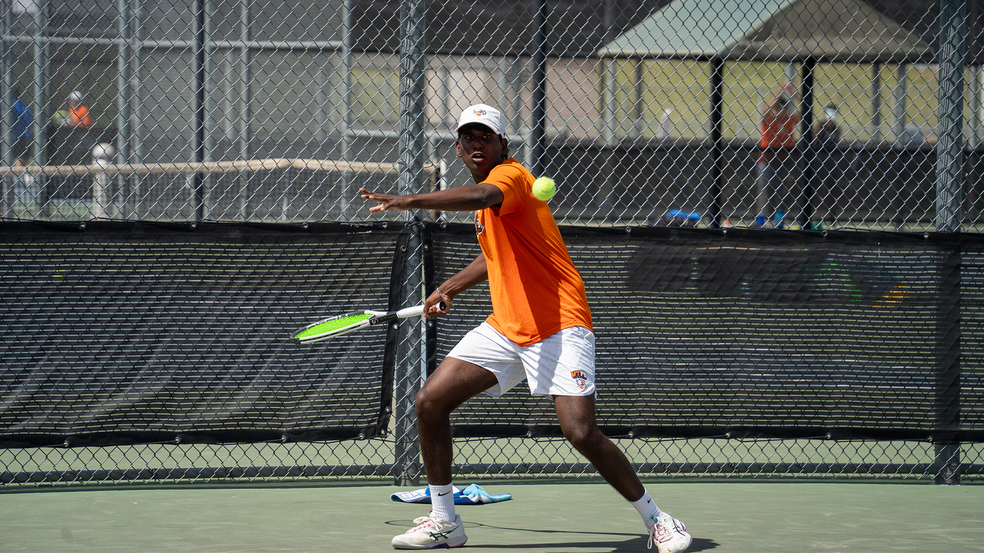 Nehal Naidoo prepares to hit the ball
