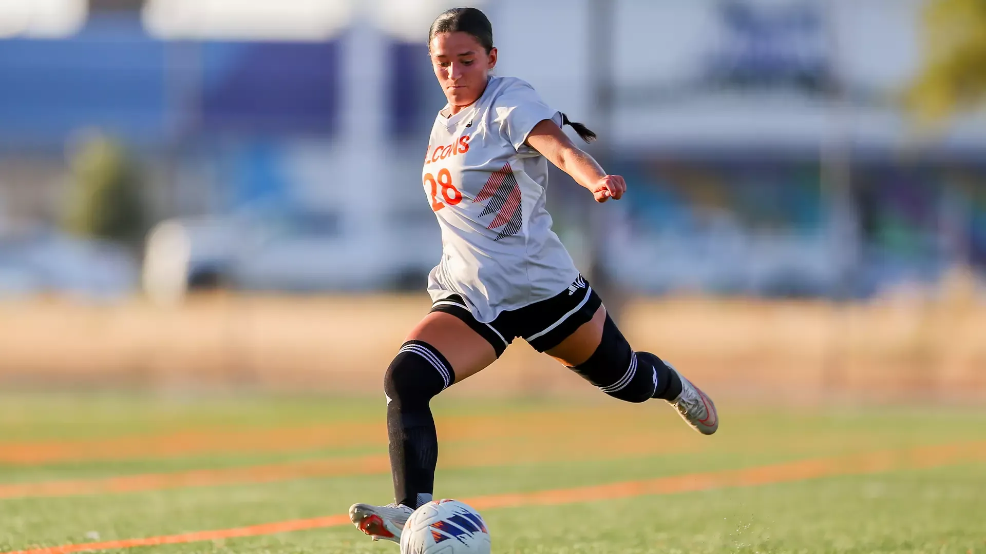 Breanna Reagan prepares to kick the ball