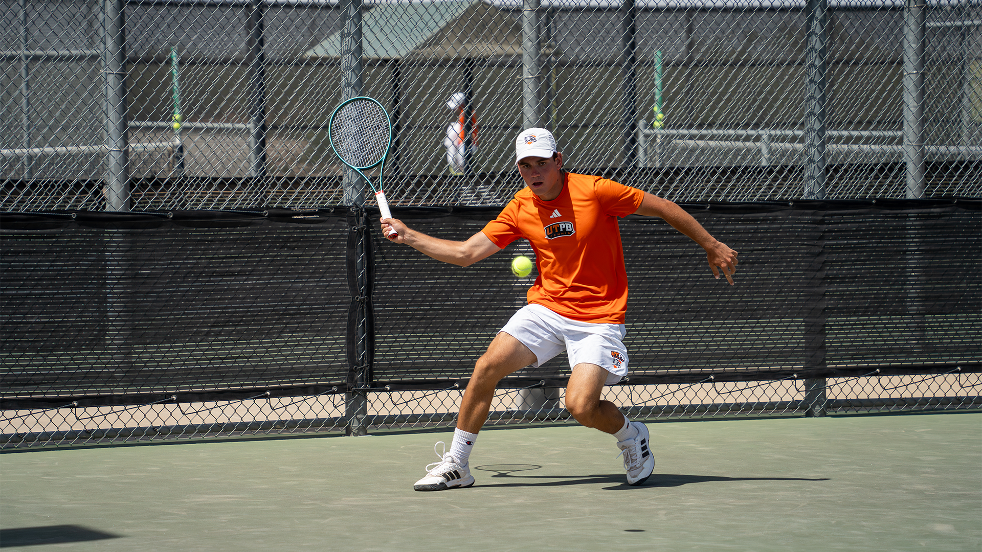 Enrique Silveira prepares to hit the ball