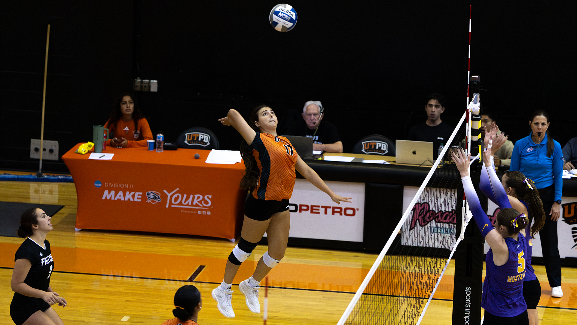 Kaitlyn Salgado going up for the kill