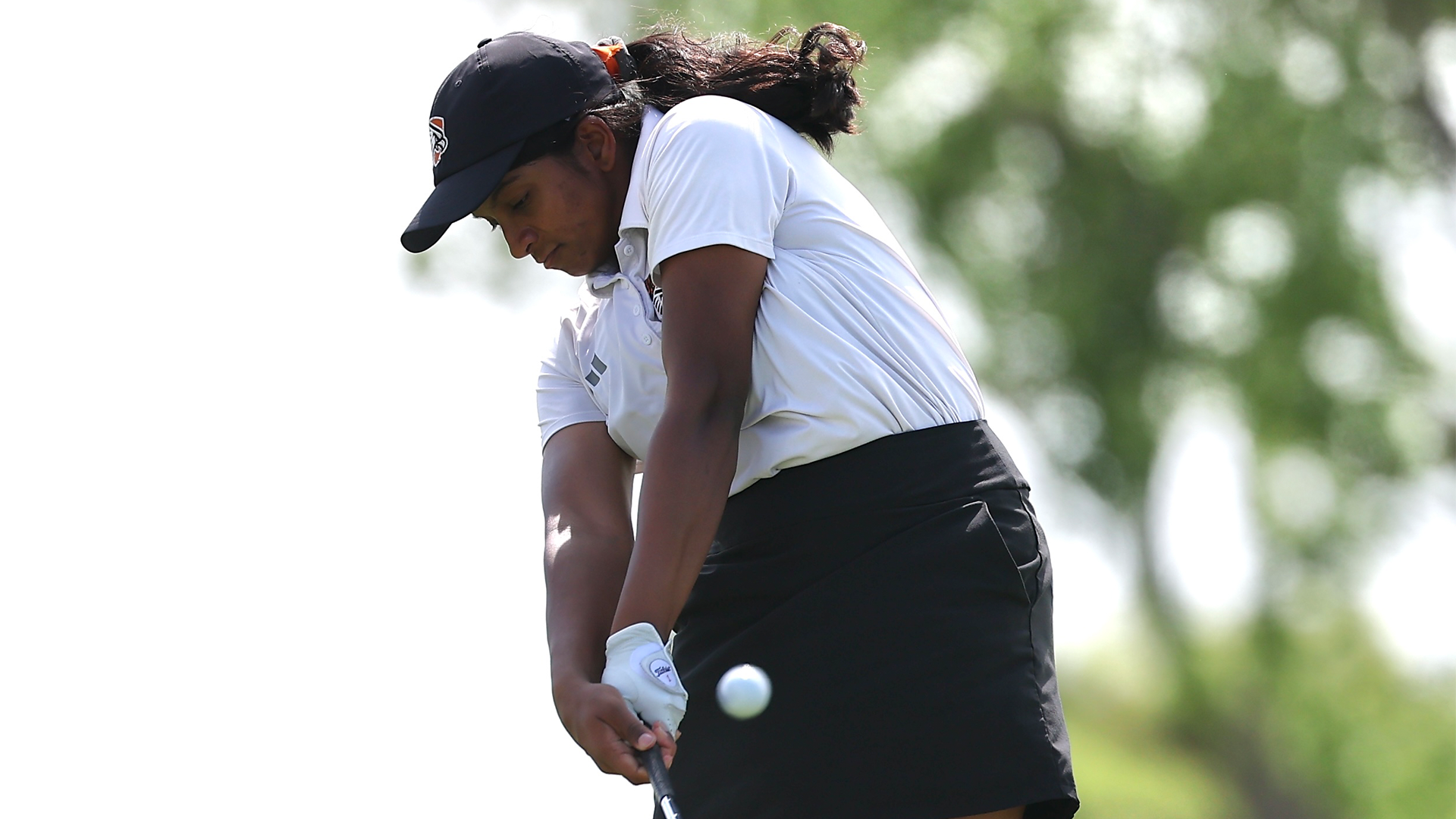 Lakshita Pragnya driving the ball