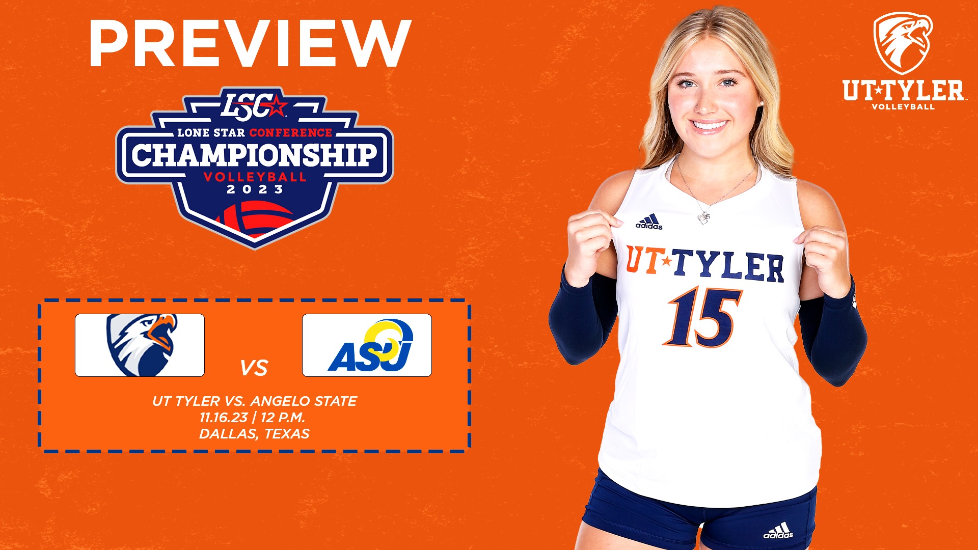 UT Tyler Begins Postseason Play at 2023 LSC Volleyball Championship